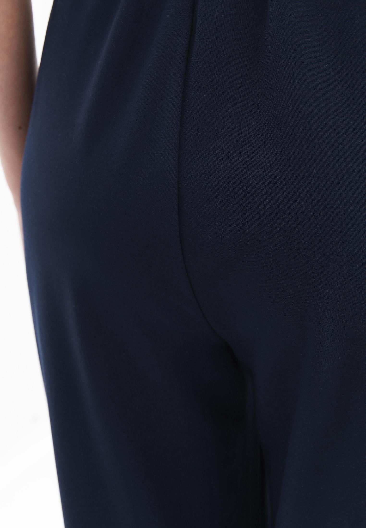 Ultra High Waist Wide Leg Long Pants - DARK NAVY