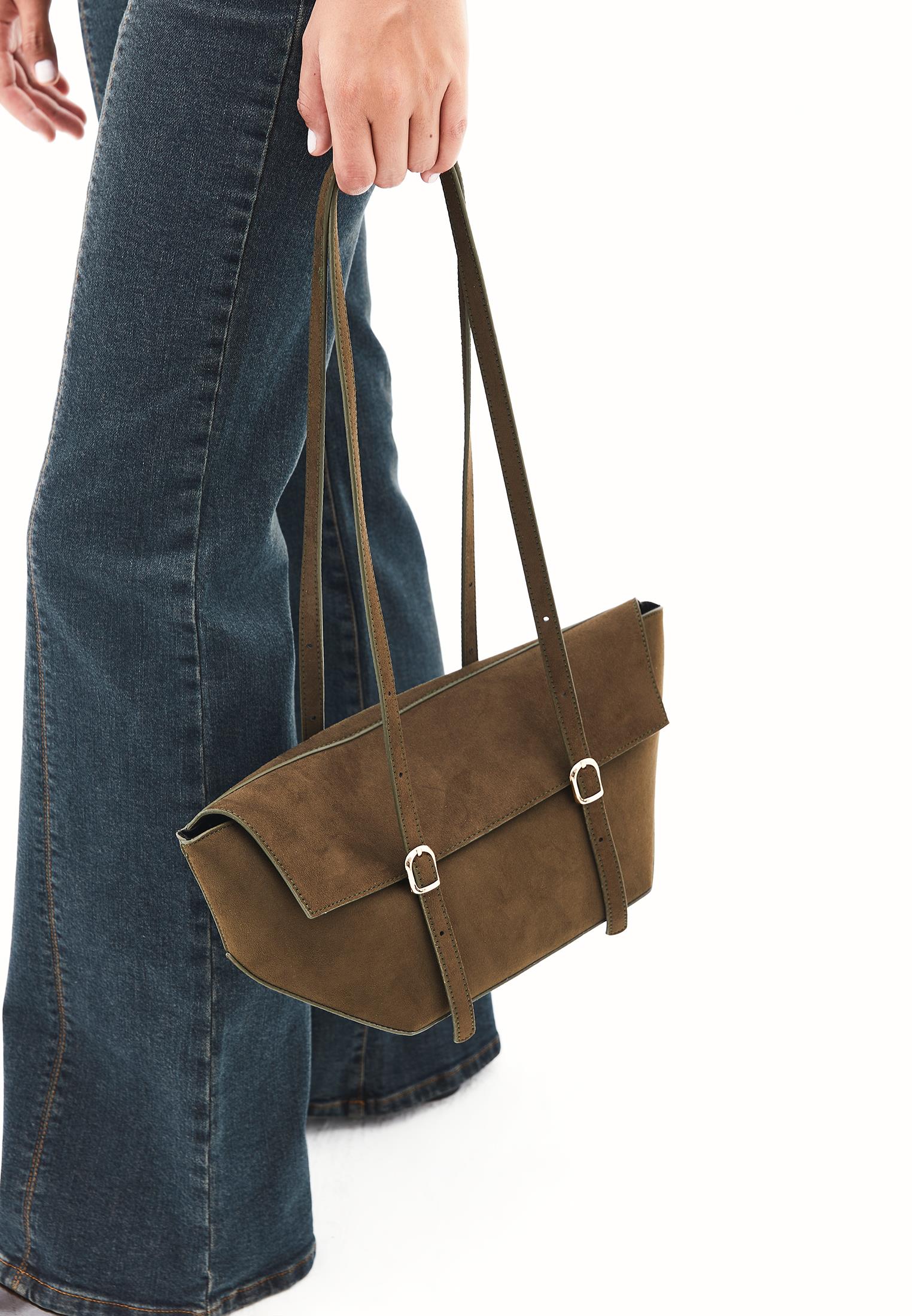 Autumn Season Outfit Complementary Bag - DARK OLIVE