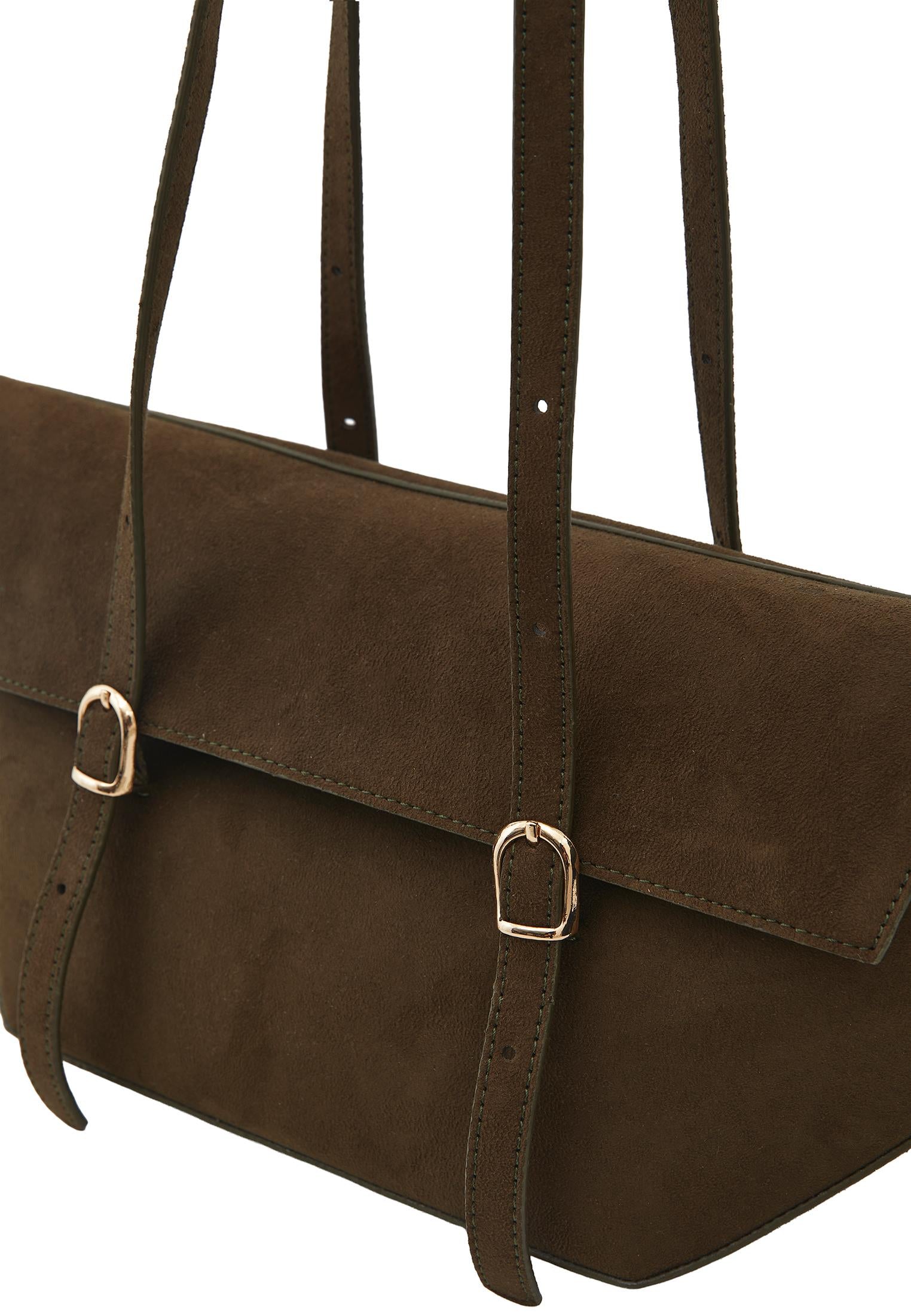 Autumn Season Outfit Complementary Bag - DARK OLIVE