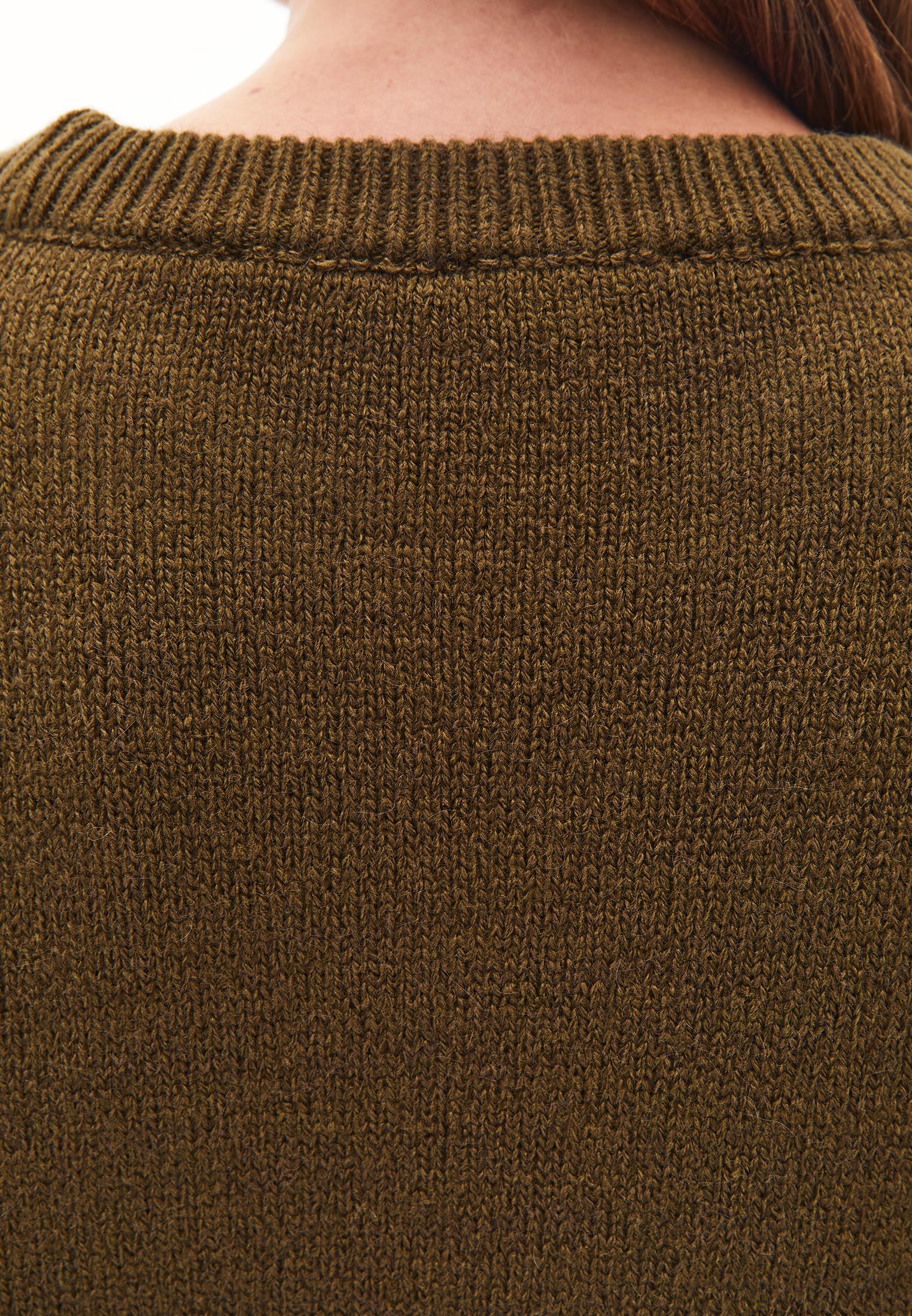 Comfortable Crew Neck Knit Sweater - DARK OLIVE