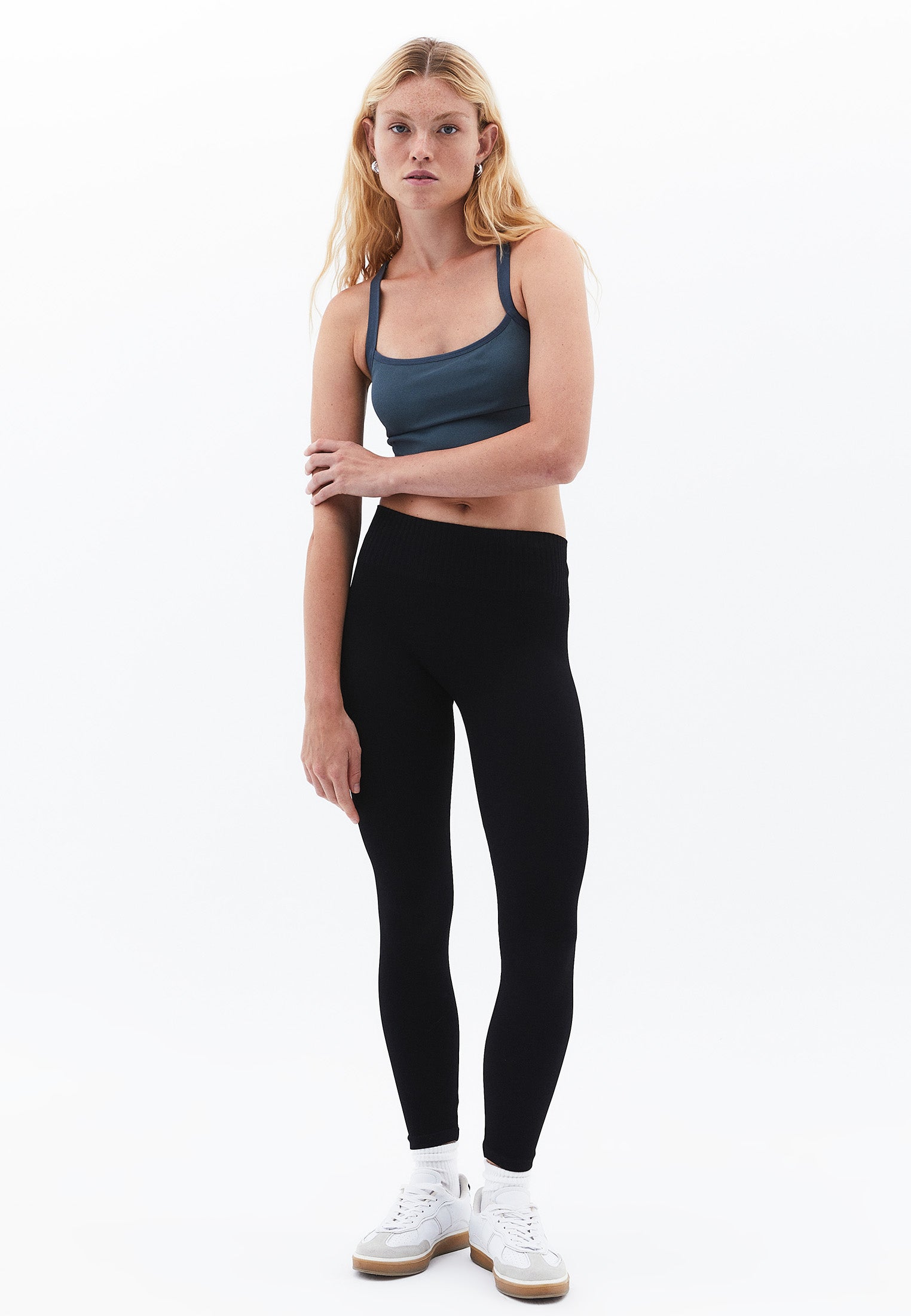 Halter Neck Cropped Top - DARK SLATE