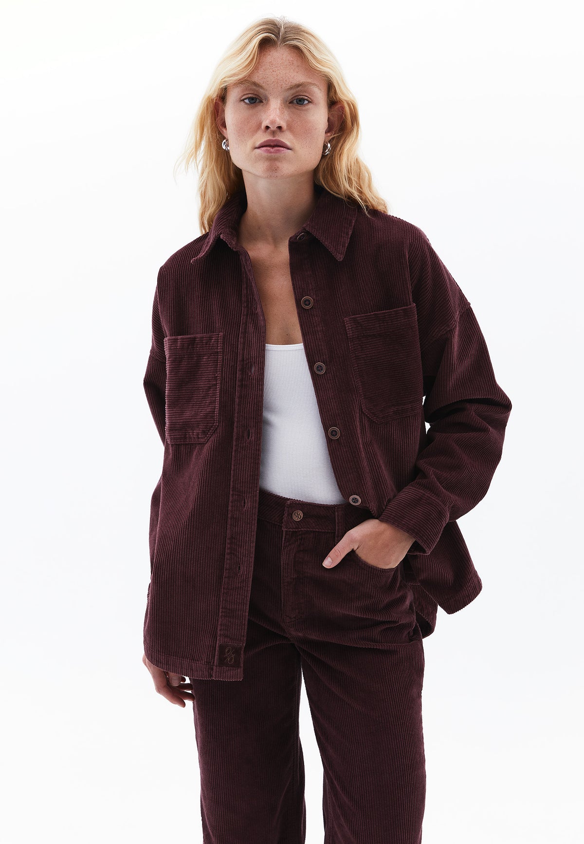 Oversize Long Sleeve Shirt - DECADENT CHOCOLATE
