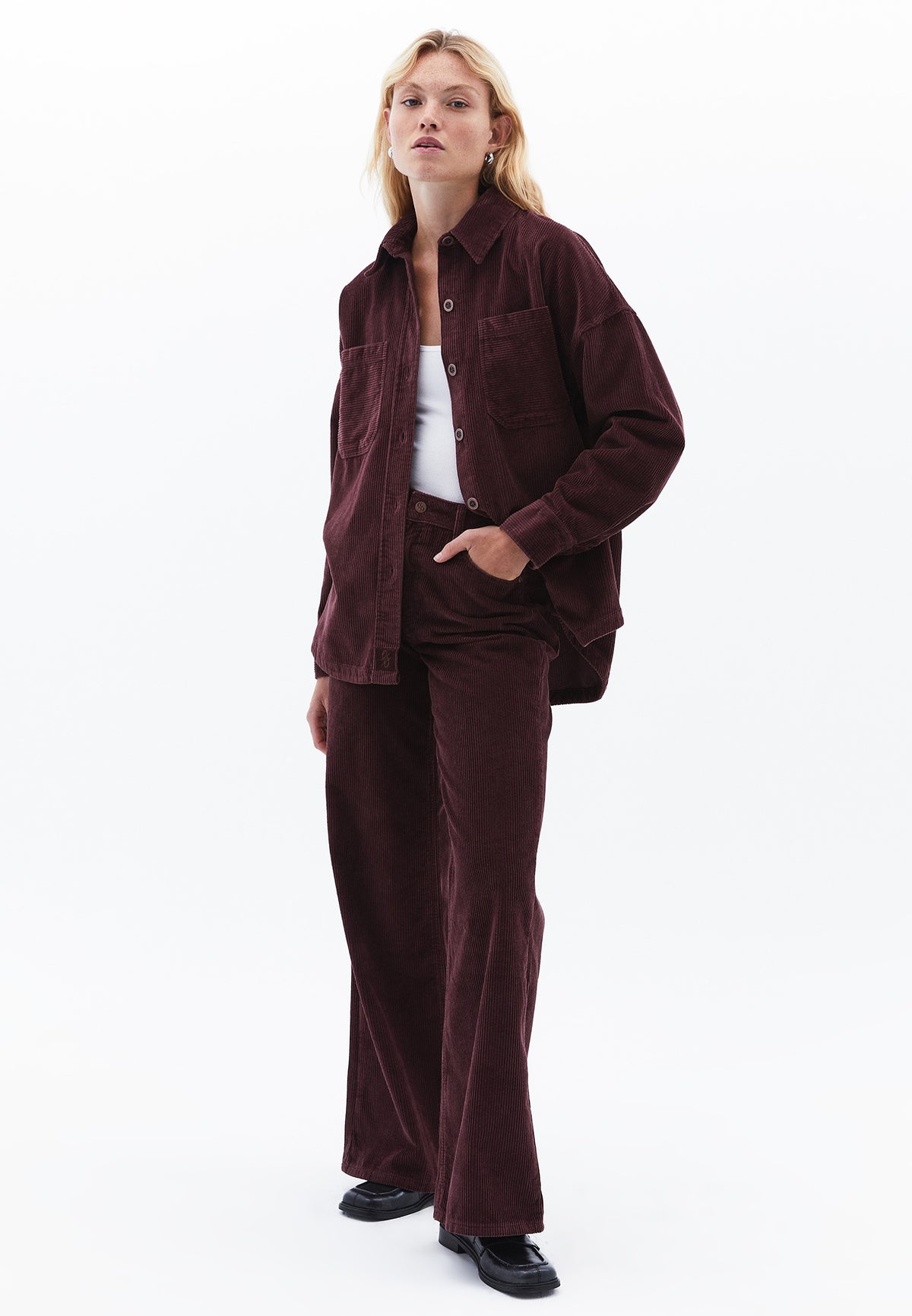 Oversize Long Sleeve Shirt - DECADENT CHOCOLATE