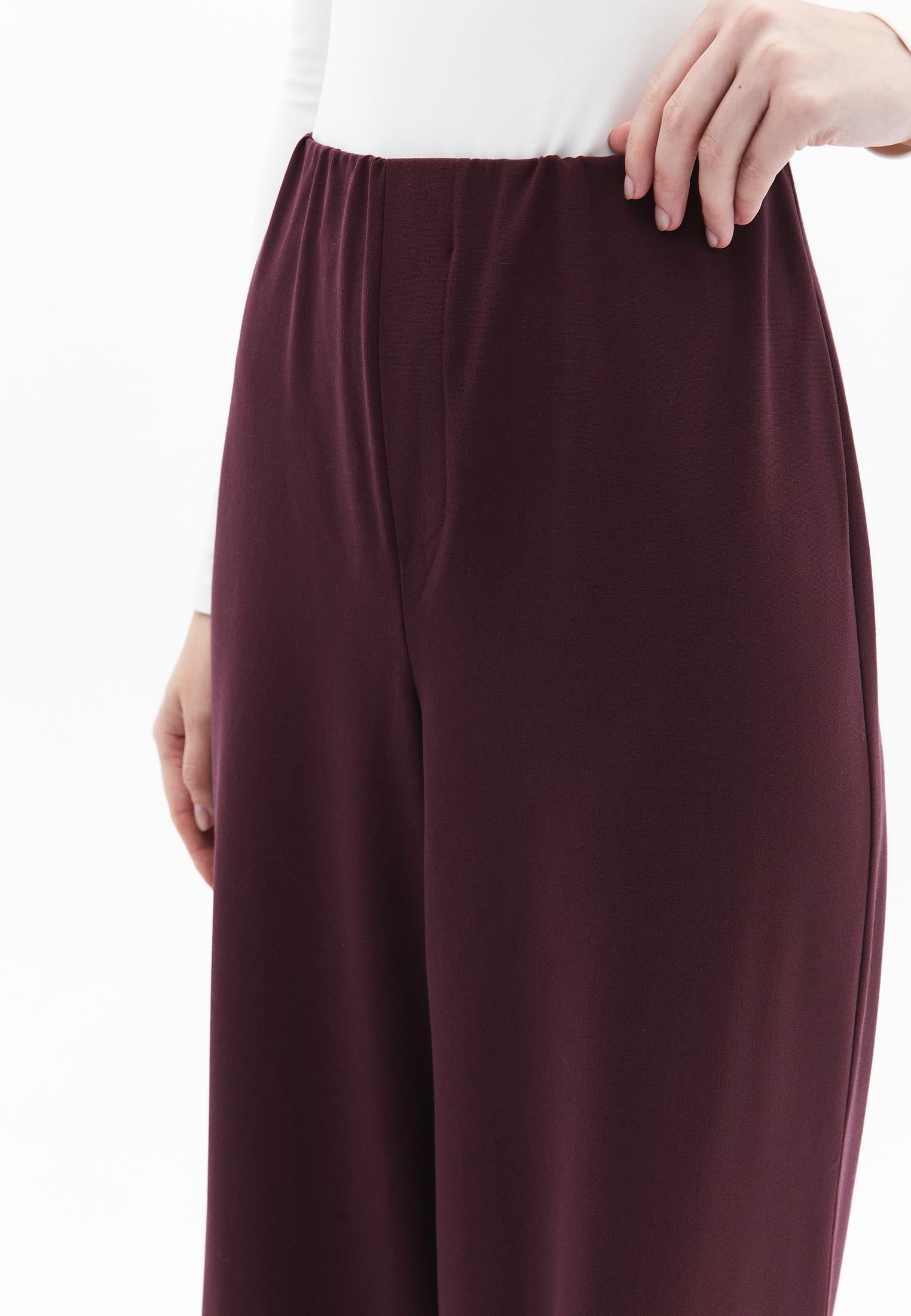 Ultra High Waist Wide Leg Long Pants - DECADENT CHOCOLATE