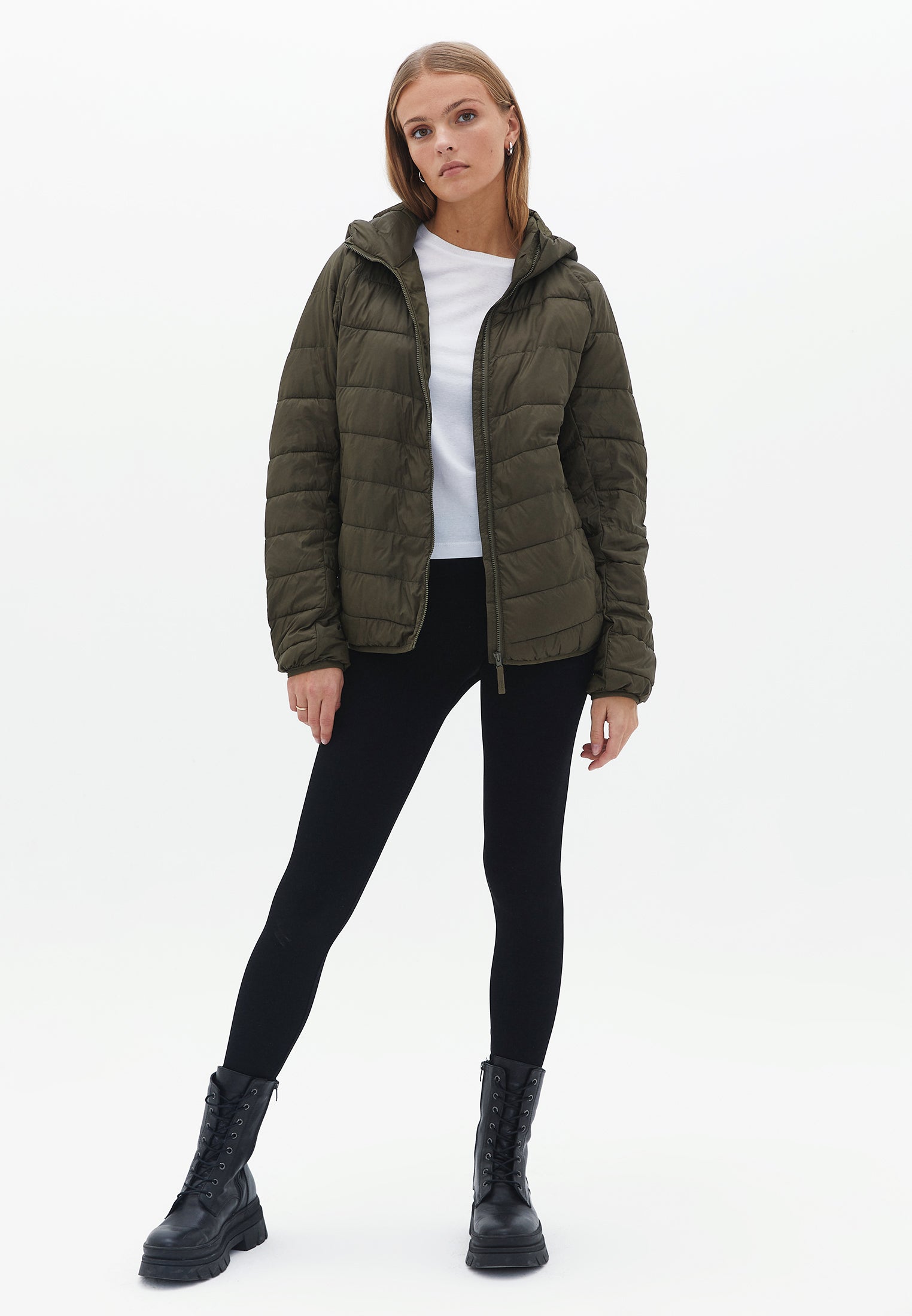 Raglan Sleeve And Hooded Long Sleeve Coat - DEEP DEPTHS