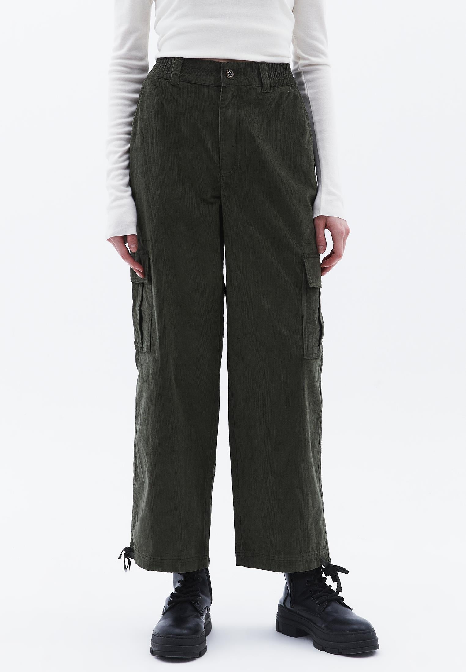 High Waist Jogger Cargo Pants - DEEP DEPTHS