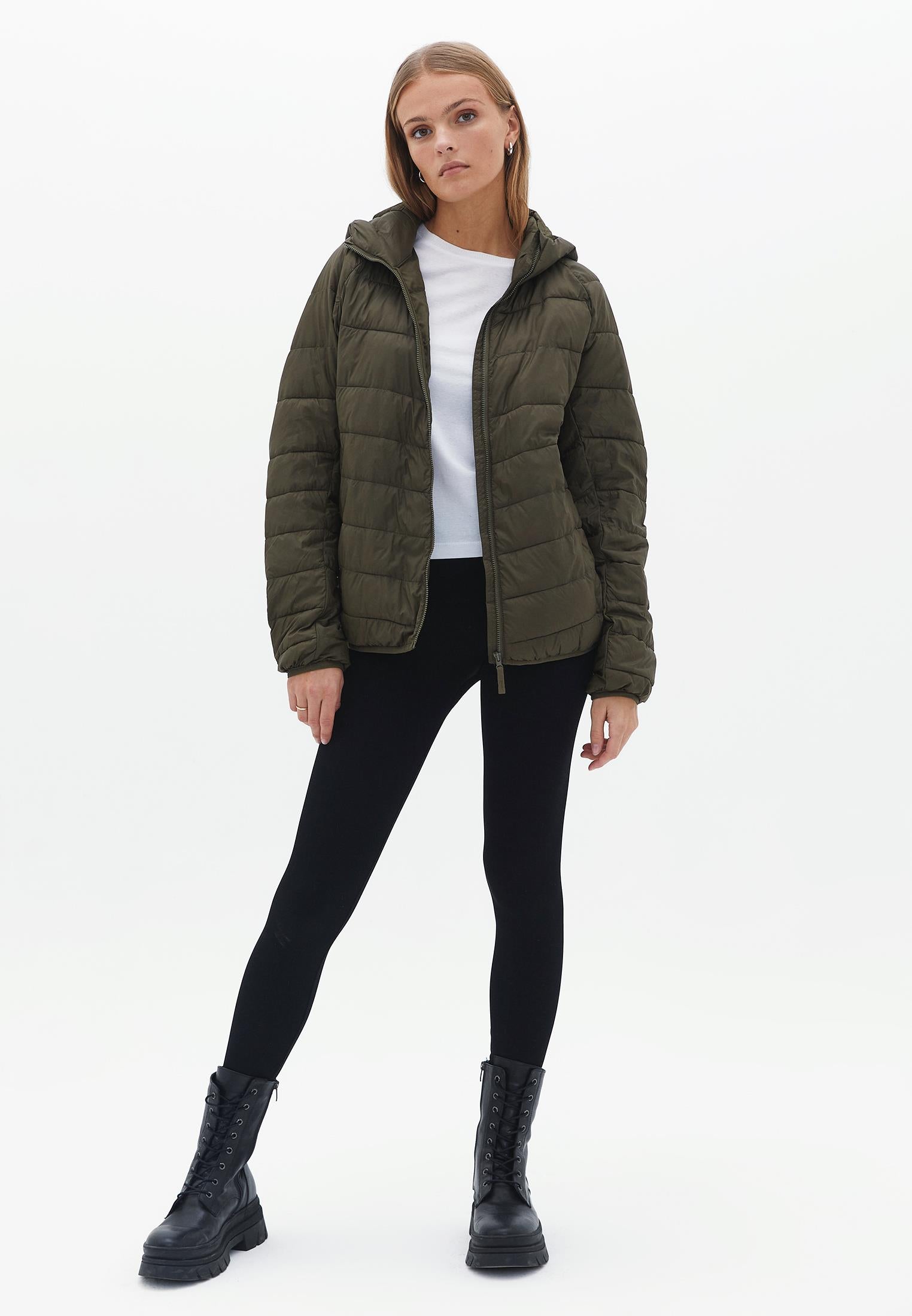 Raglan Sleeve And Hooded Long Sleeve Coat - DEEP DEPTHS