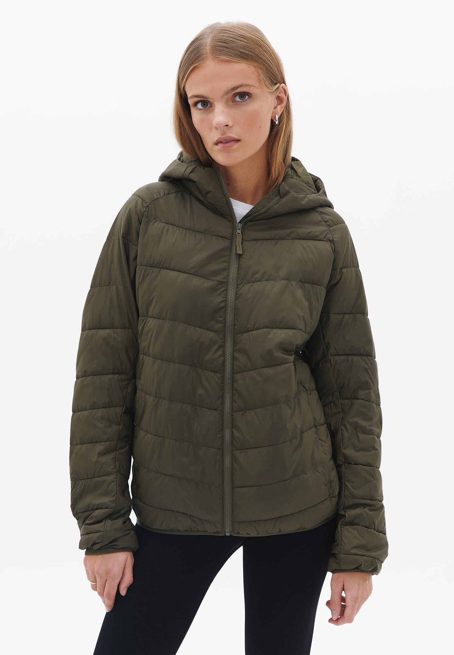 Raglan Sleeve And Hooded Long Sleeve Coat - DEEP DEPTHS
