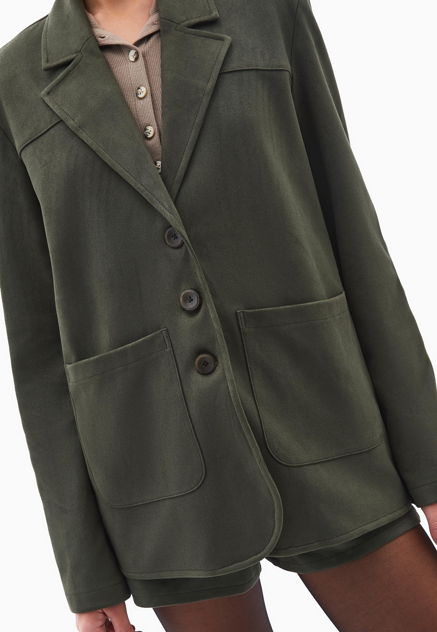 Suede Oversize Blazer - DEEP DEPTHS