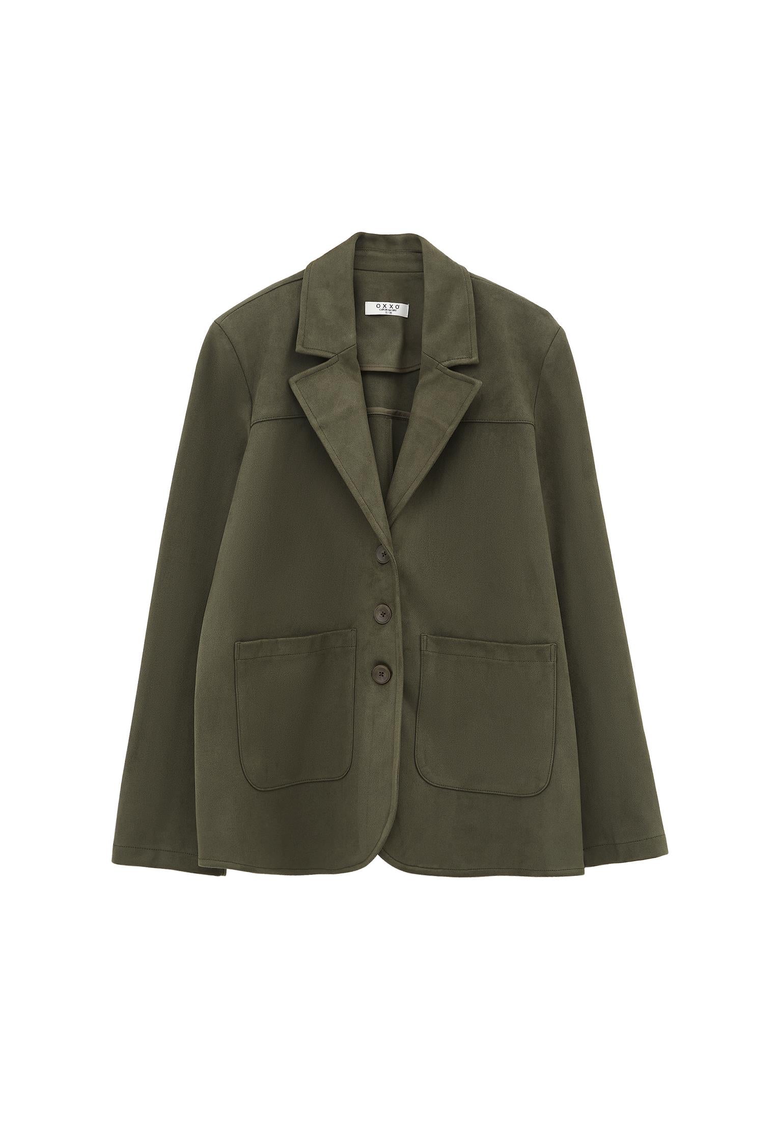Suede Oversize Blazer - DEEP DEPTHS