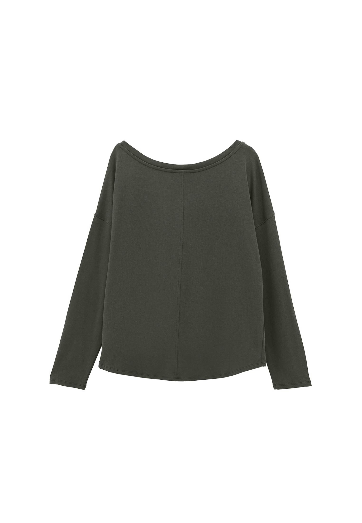 Boat Neck Loose Knit Look Sweater - DEEP DEPTHS