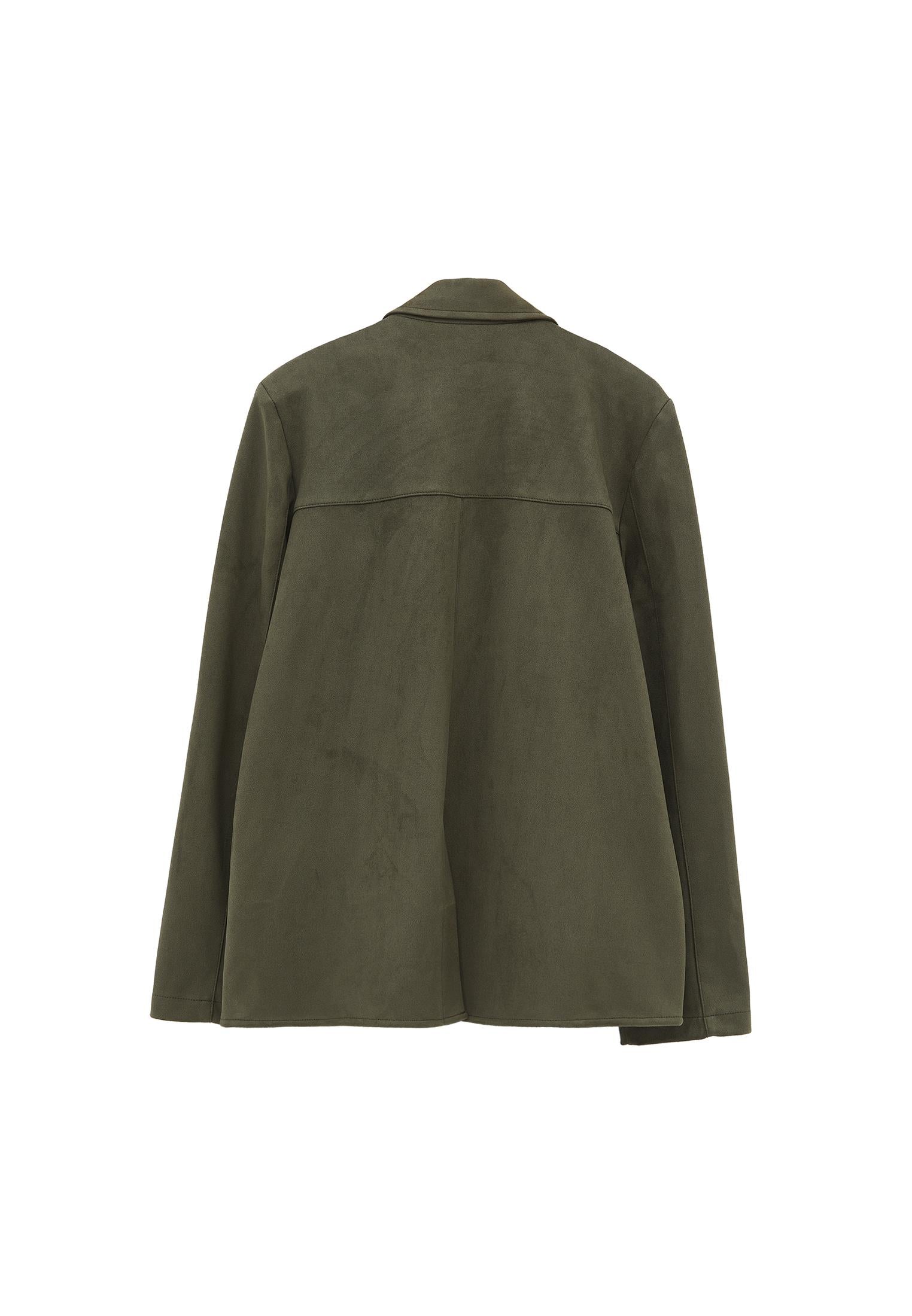 Suede Oversize Blazer - DEEP DEPTHS