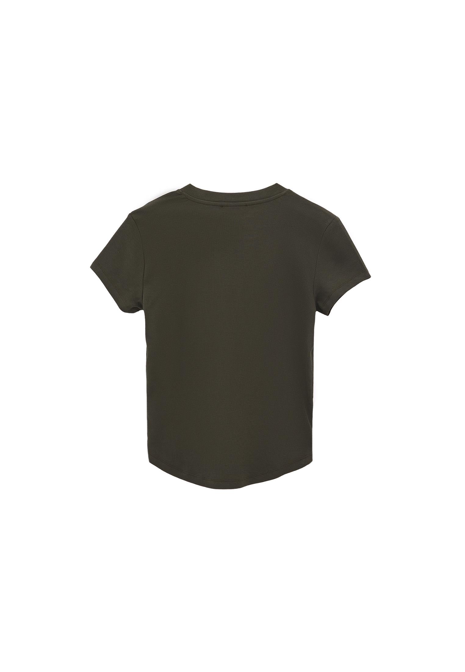 Short Sleeve T-Shirt With Button Detail - DEEP DEPTHS
