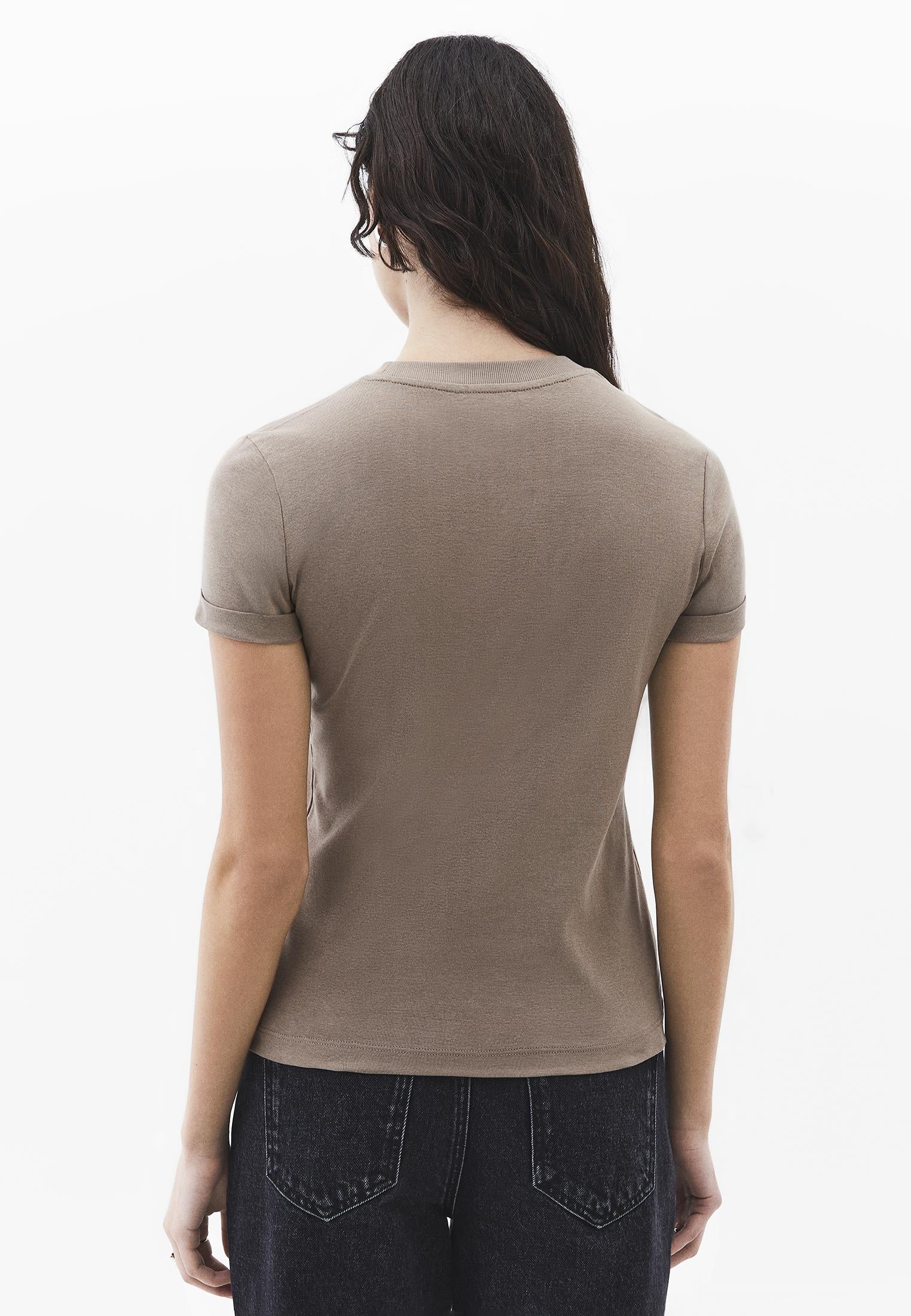Crew Neck Short Sleeve T-Shirt - DESERT TAUPE