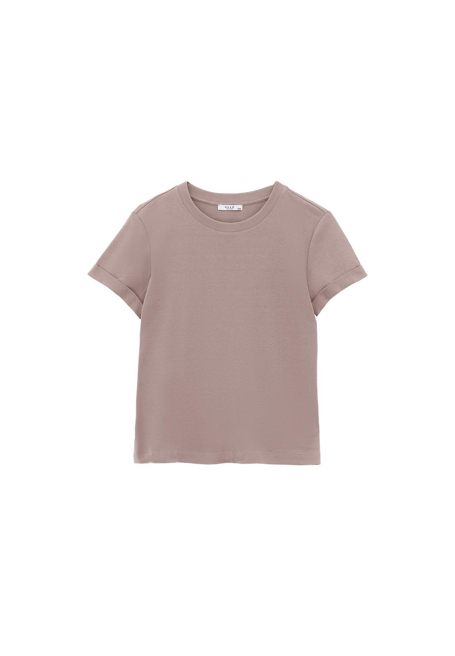 Cotton T-Shirt With Crew Neck - DESERT TAUPE