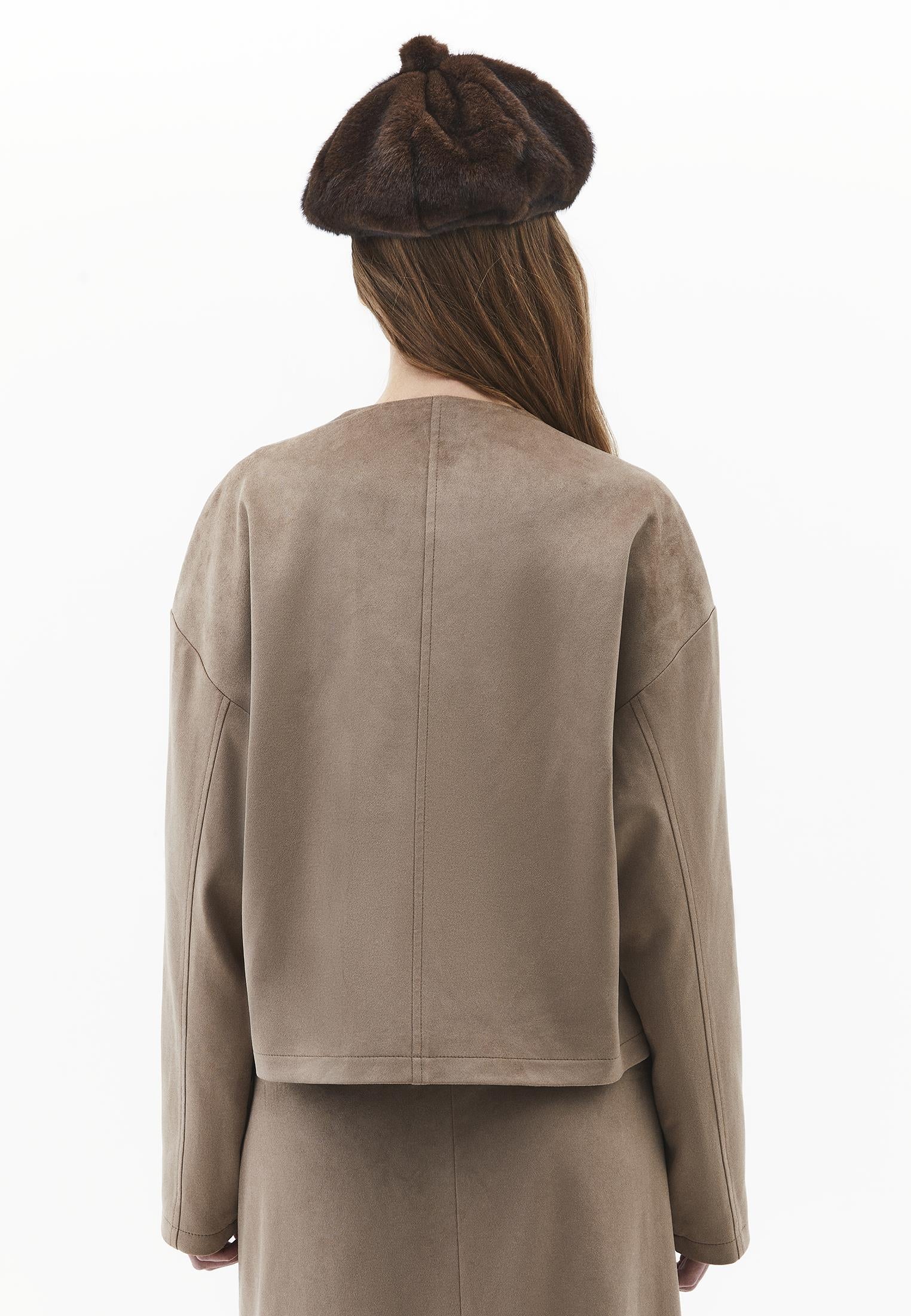 Oversize Double-Breasted Buckle Blazer - DESERT TAUPE