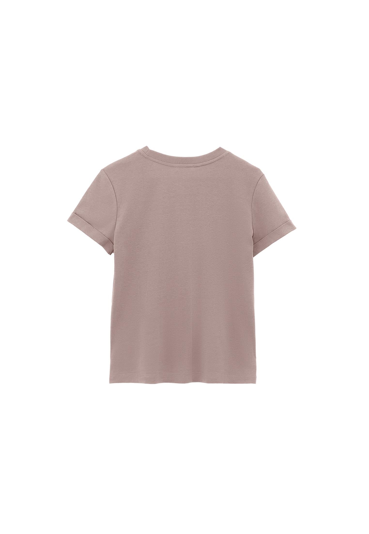 Crew Neck Short Sleeve T-Shirt - DESERT TAUPE