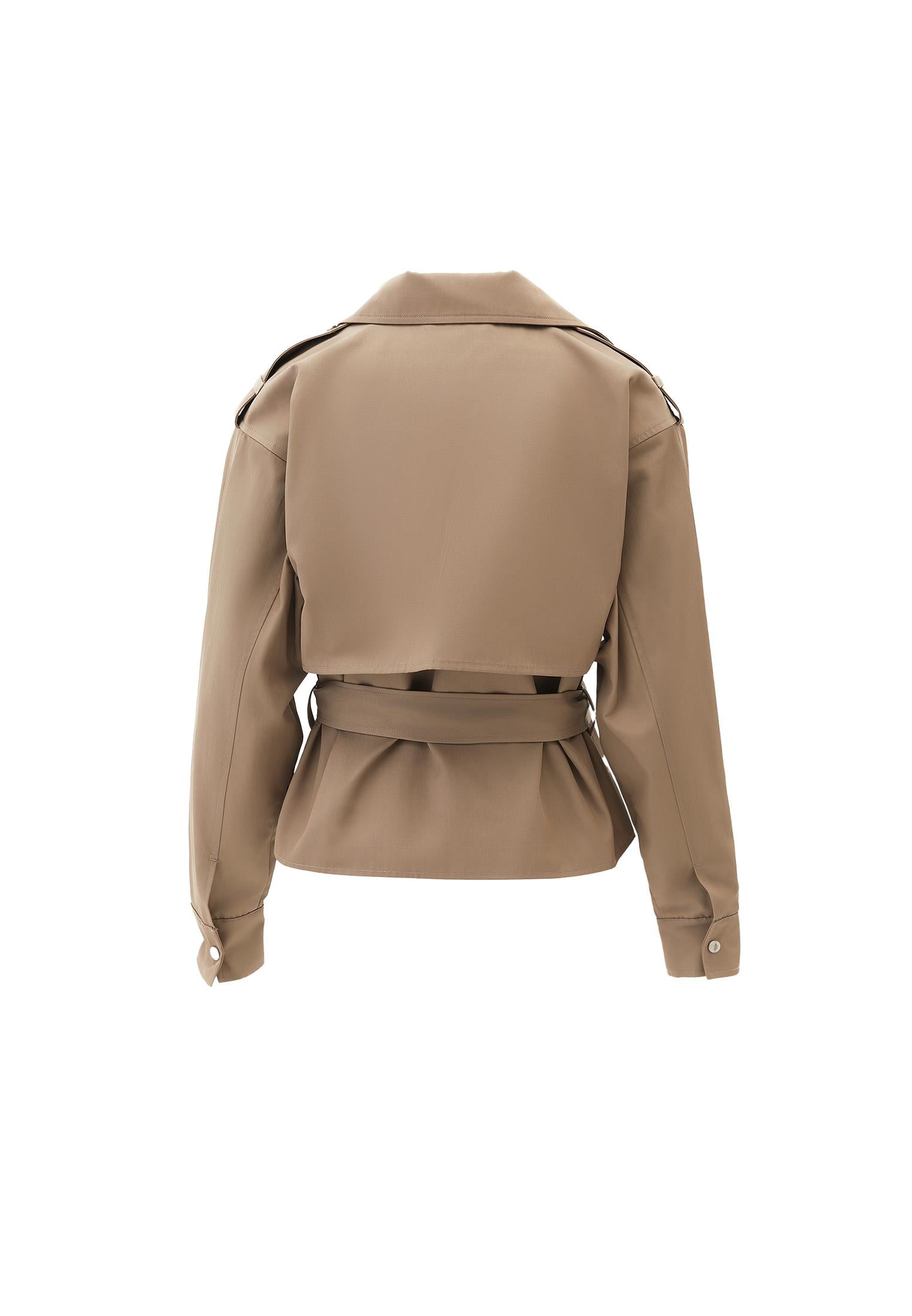 Oversize Cotton Trenchcoat - DESERT TAUPE