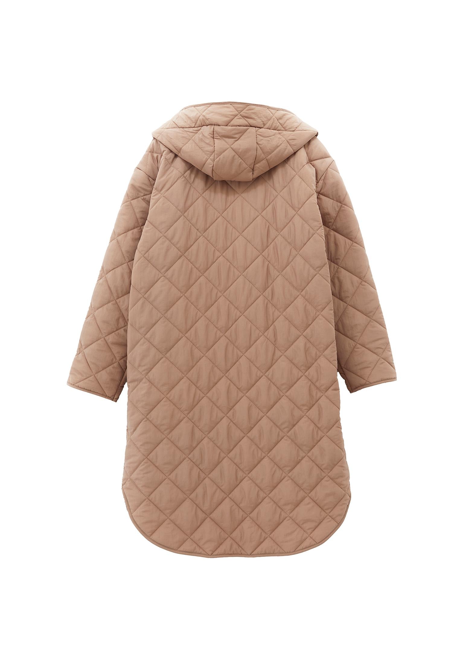 Long Coat With Hood - DESERT TAUPE
