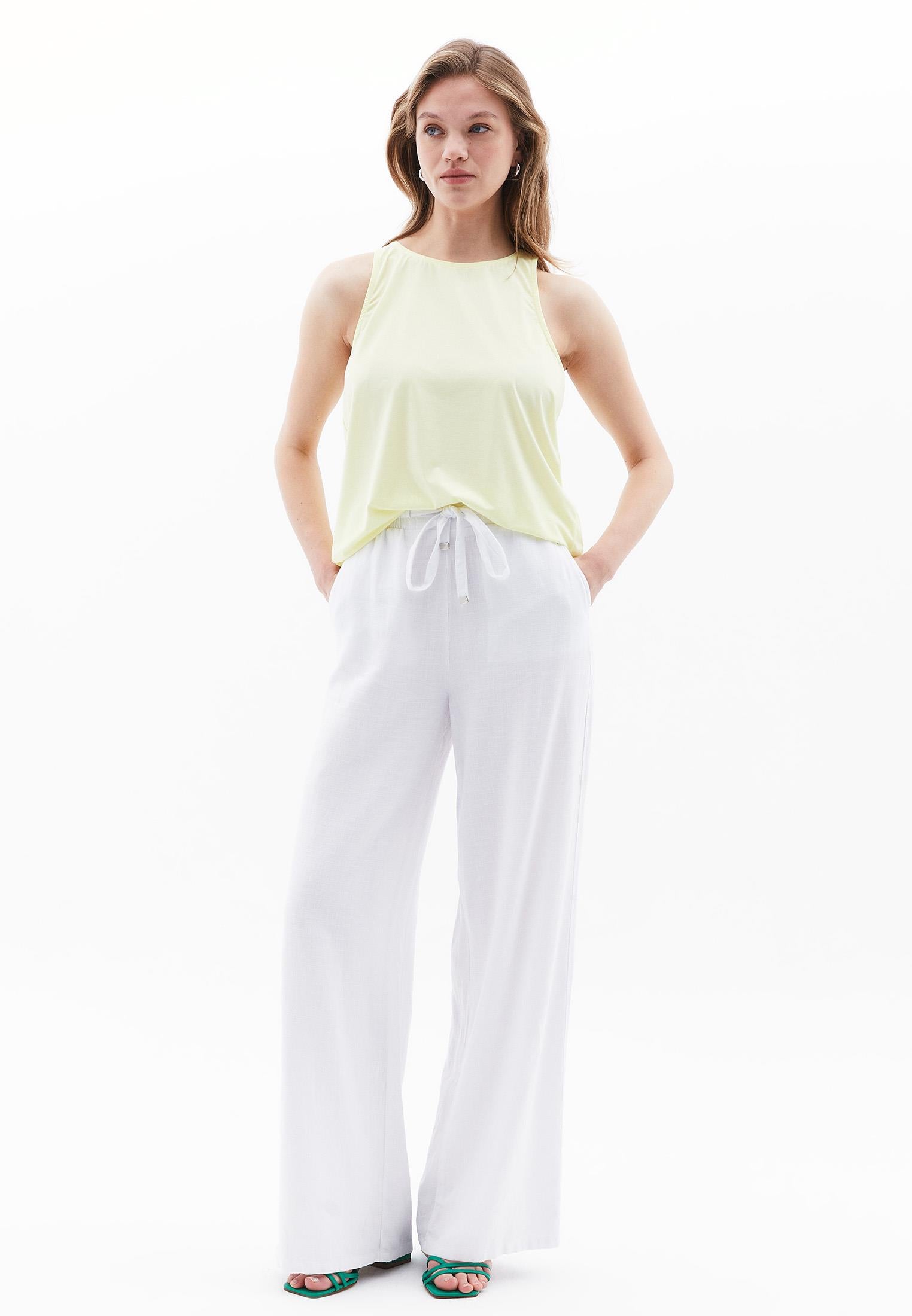 Loose Halter Neck Tank Top - ELFIN YELLOW