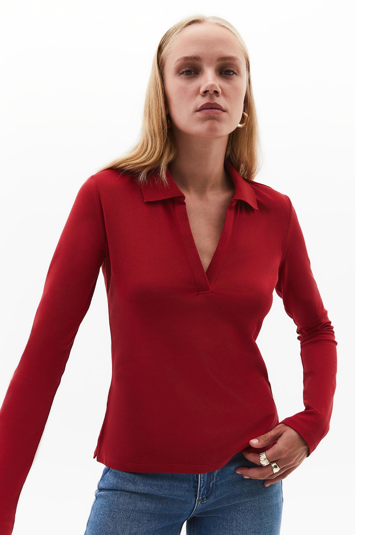 Standard Polo Collar T-Shirt With Slit Detail - EMBOLDENED