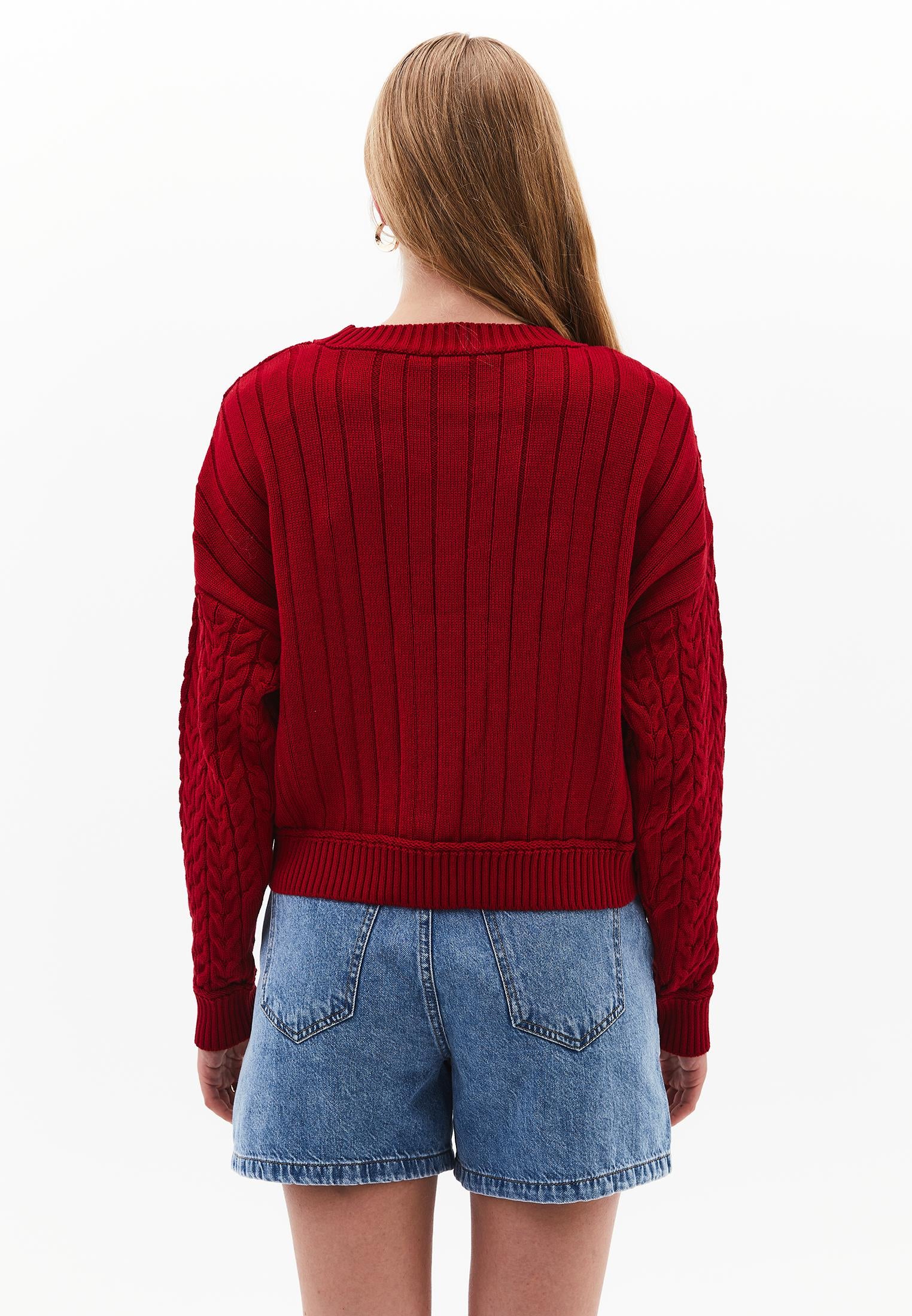Sweater With Knitted Details - EMBOLDENED