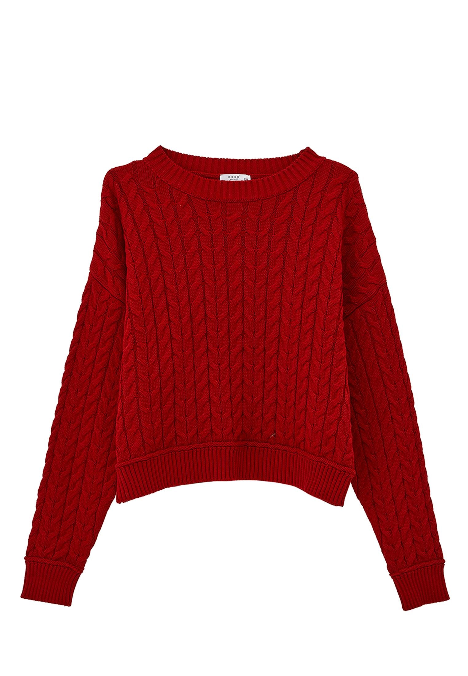 Sweater With Knitted Details - EMBOLDENED