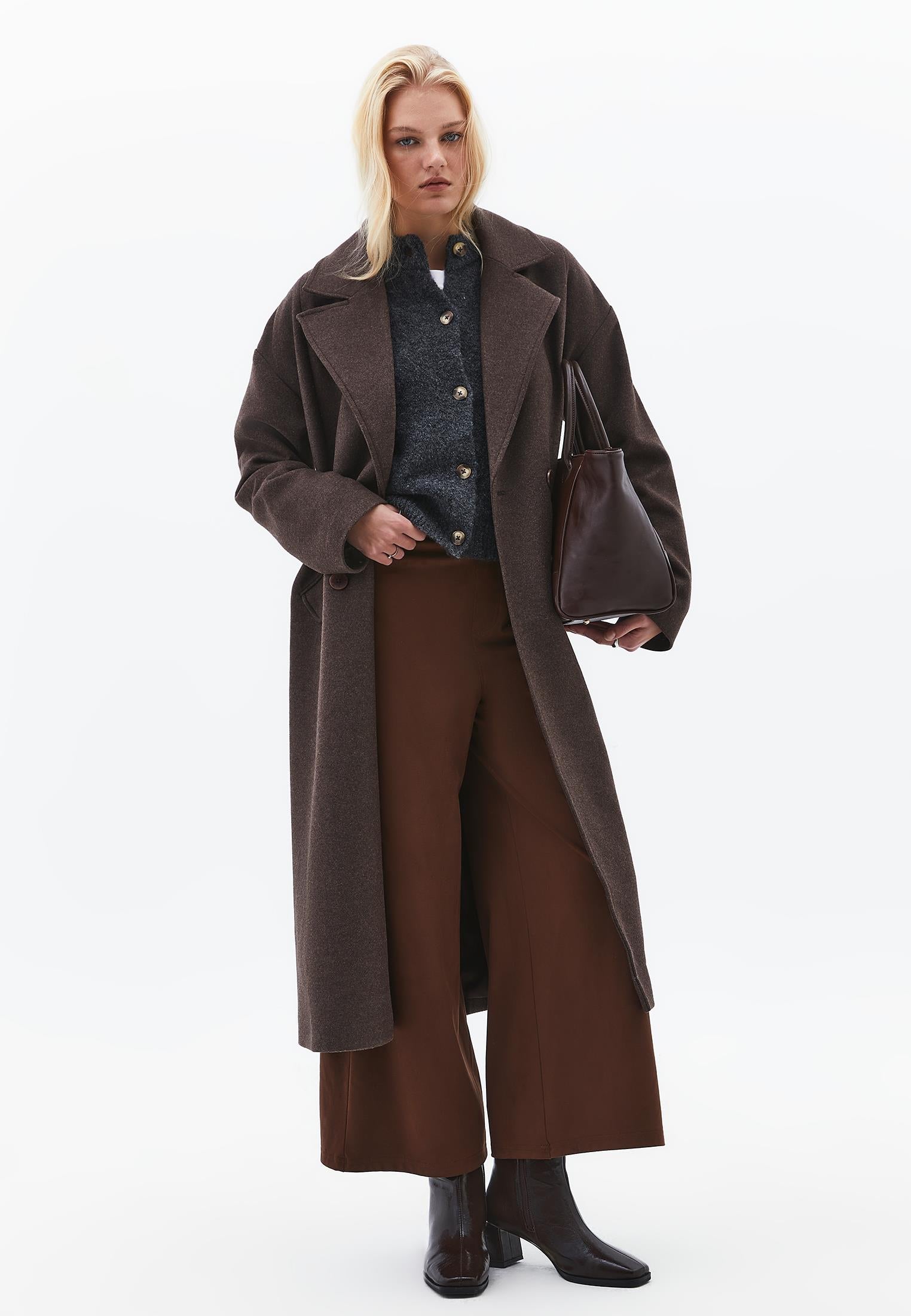 Wide Leg Ultra High Waist Trousers - EMPERADOR