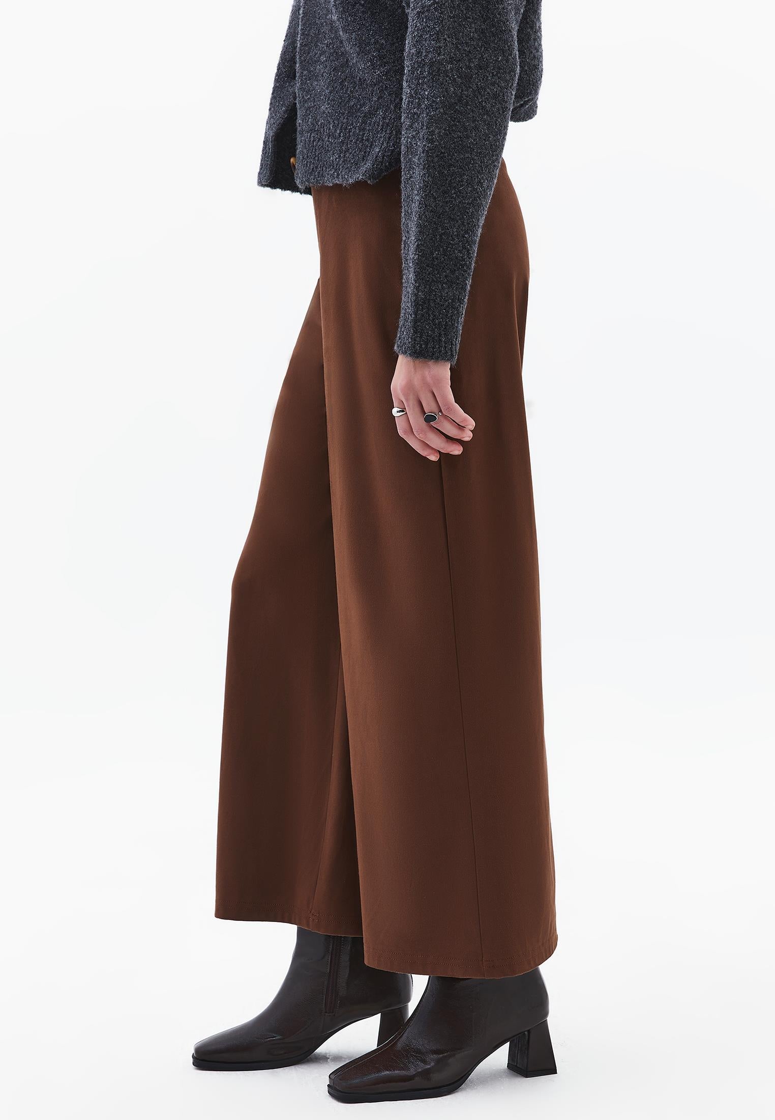 Wide Leg Ultra High Waist Trousers - EMPERADOR
