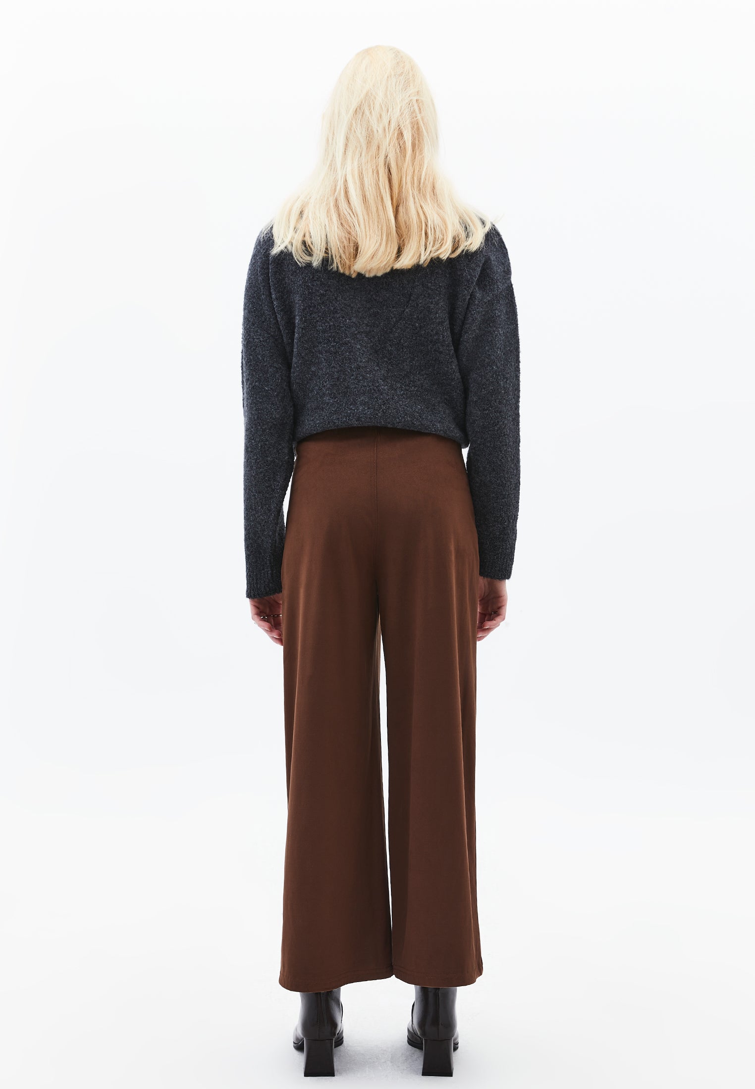 Wide Leg Ultra High Waist Trousers - EMPERADOR
