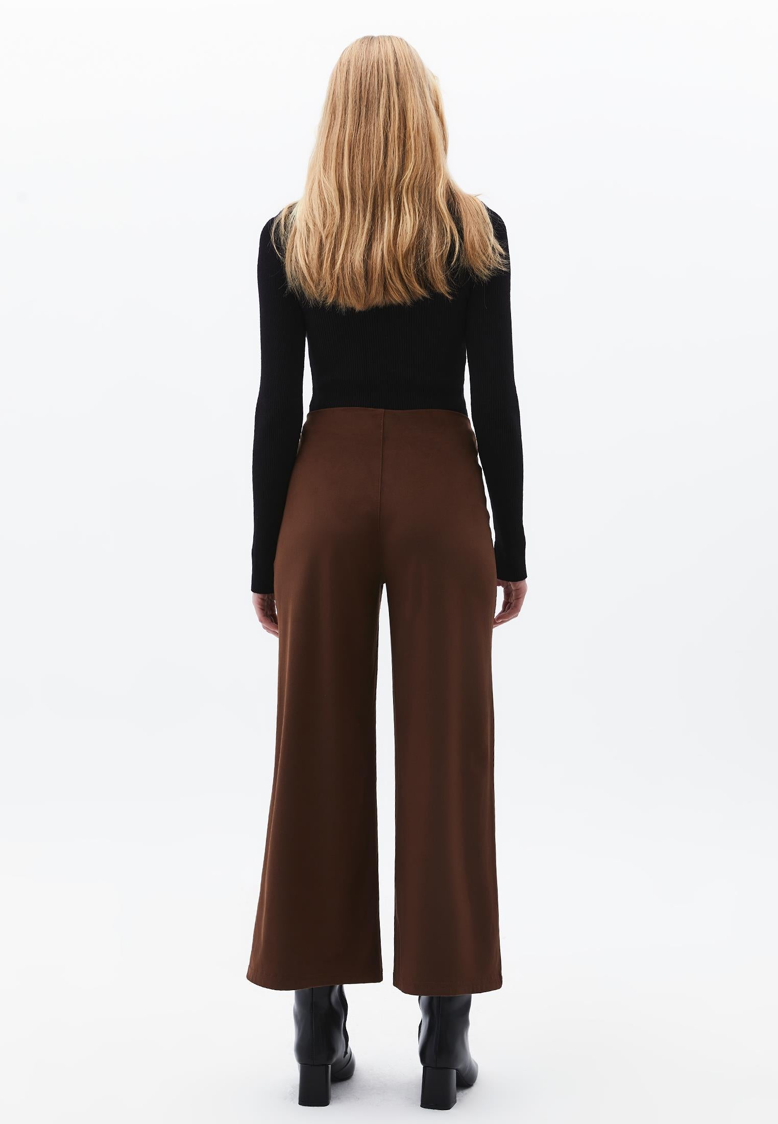 High Waist Wide Leg Trousers - EMPERADOR