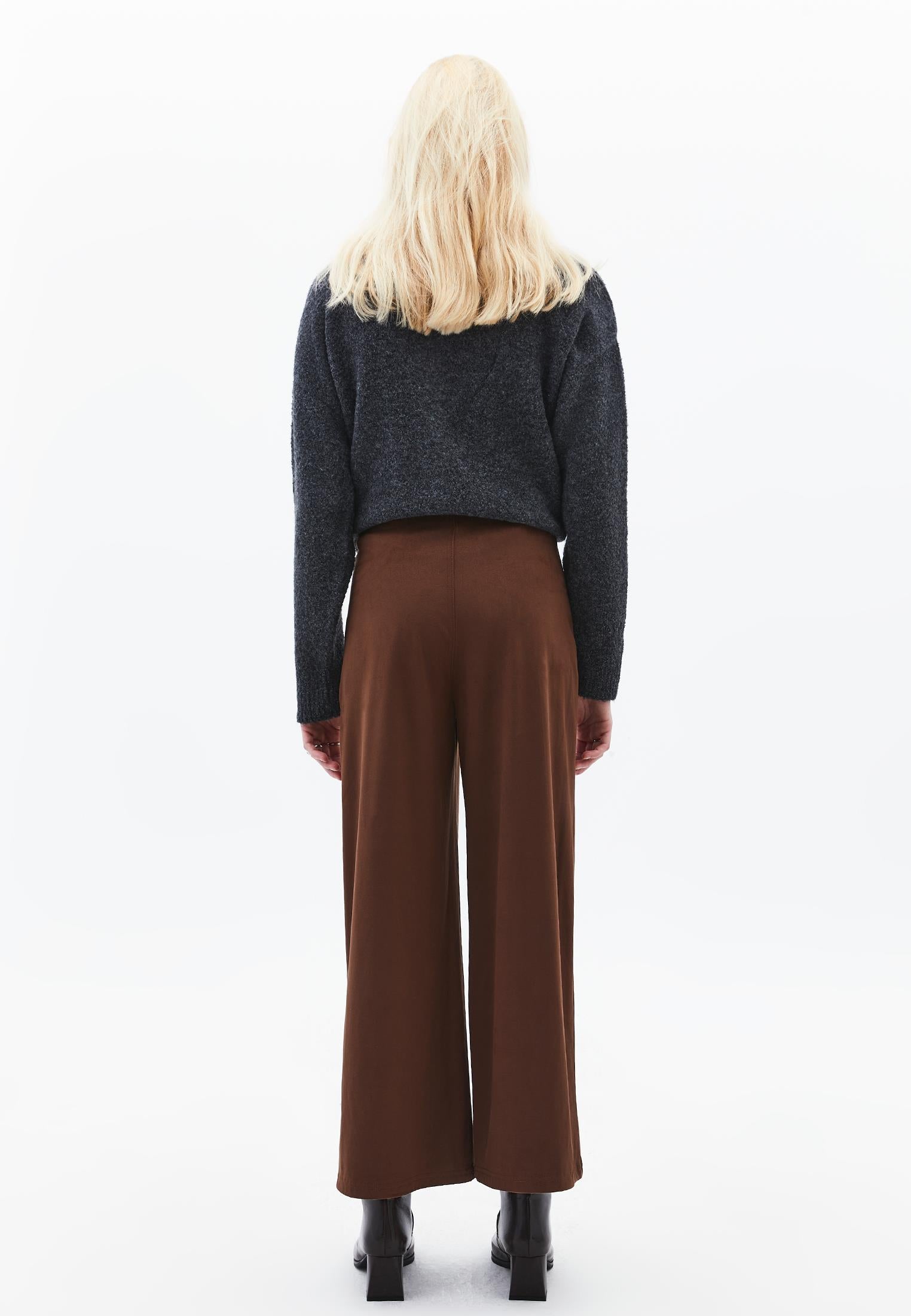 Wide Leg Ultra High Waist Trousers - EMPERADOR