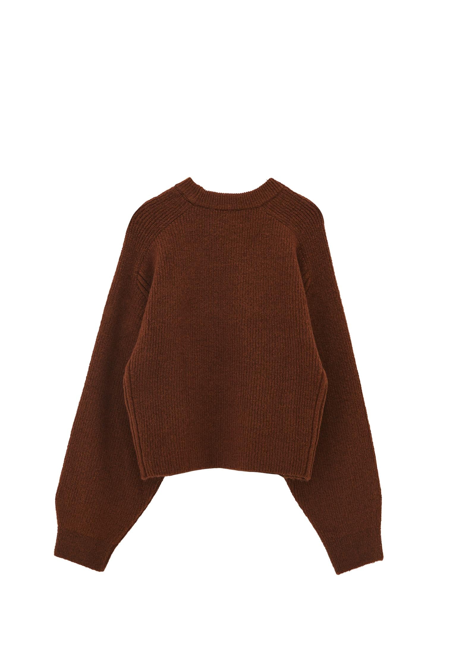 Crew Neck Long Sleeve Sweater - EMPERADOR