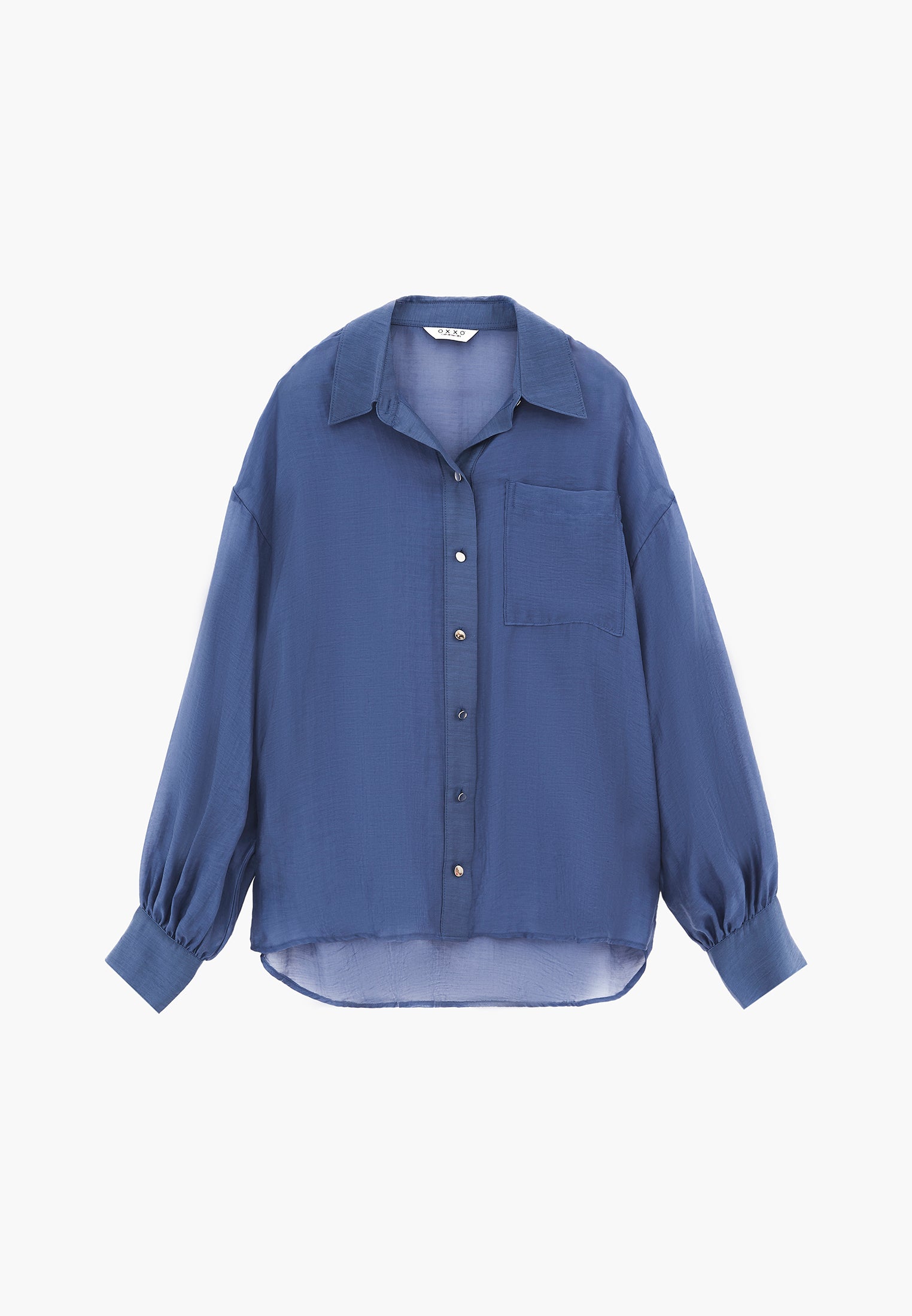 Shirt With Button And Pocket Detail - ENSIGN BLUE