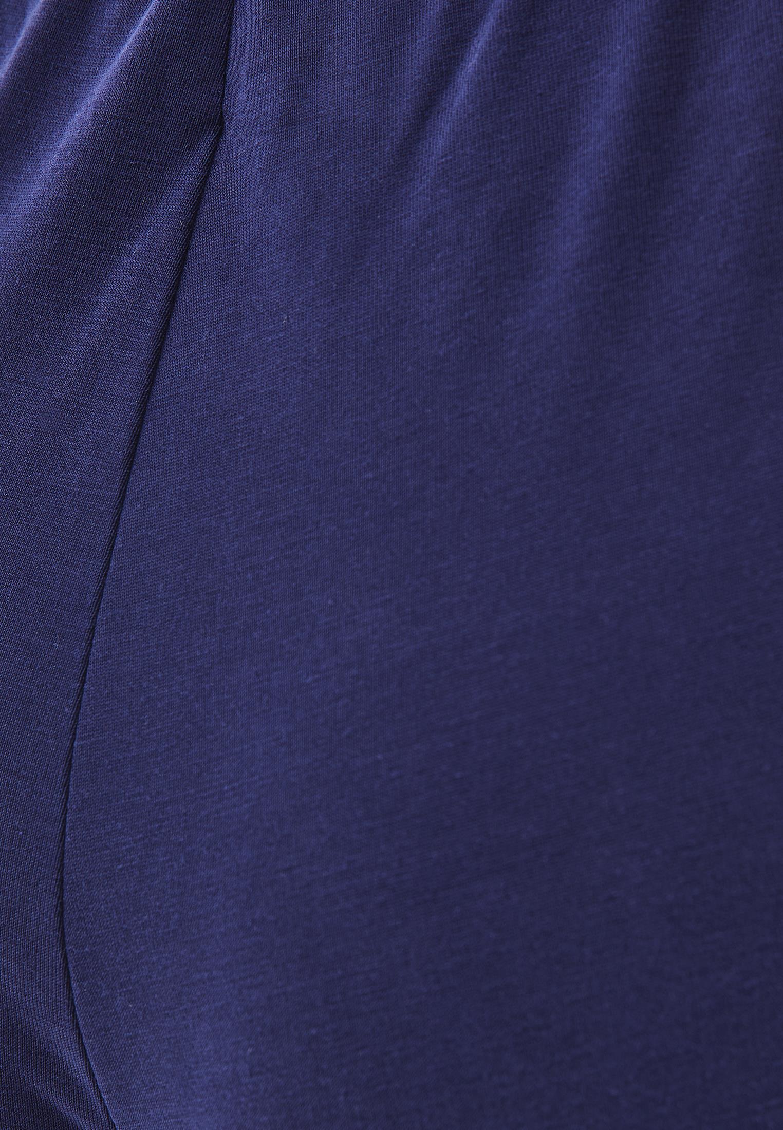 Wide Leg Regular Waist Elastic Waistband Pants - EVENING BLUE