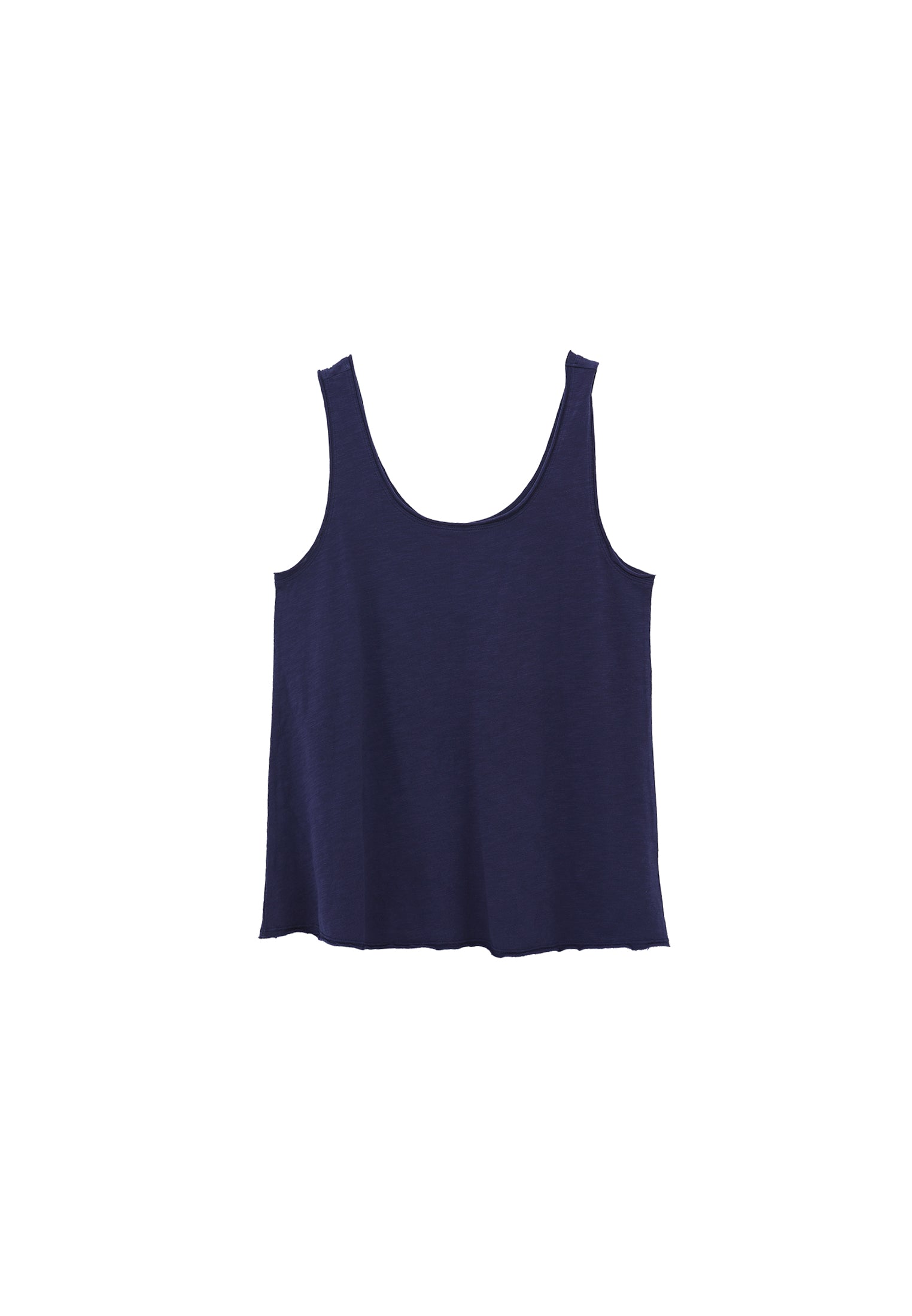 U Neck Sleeveless Tank Top - EVENING BLUE