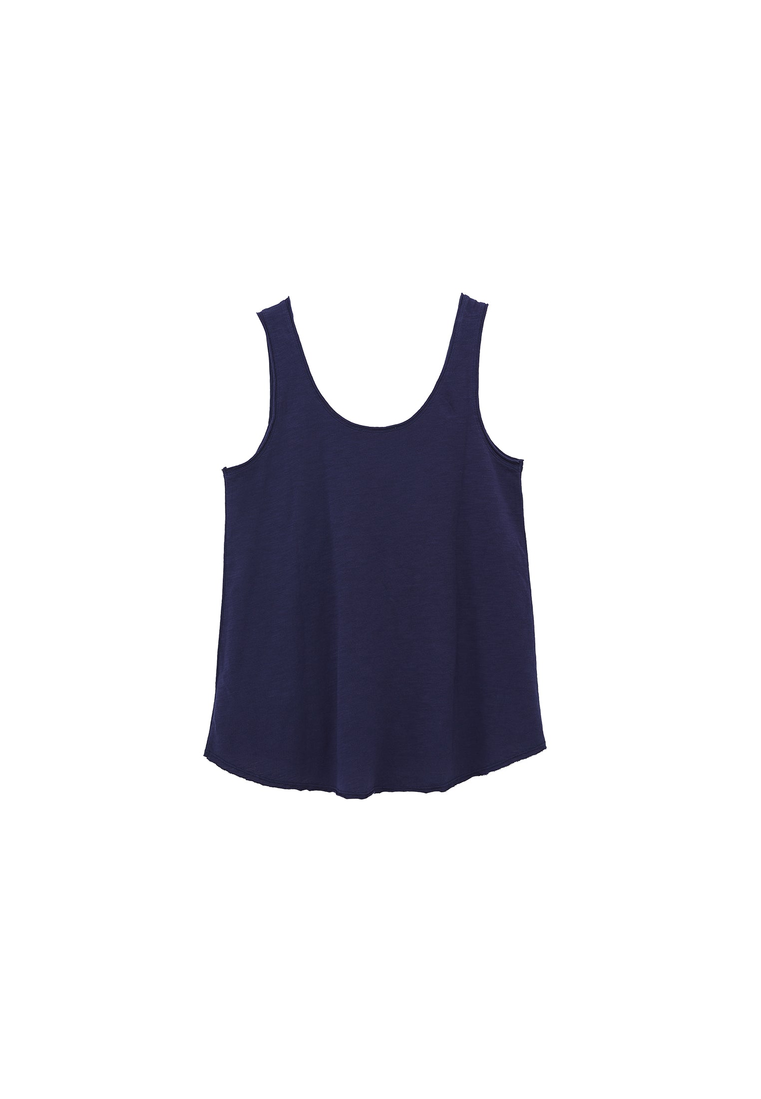 U Neck Sleeveless Tank Top - EVENING BLUE