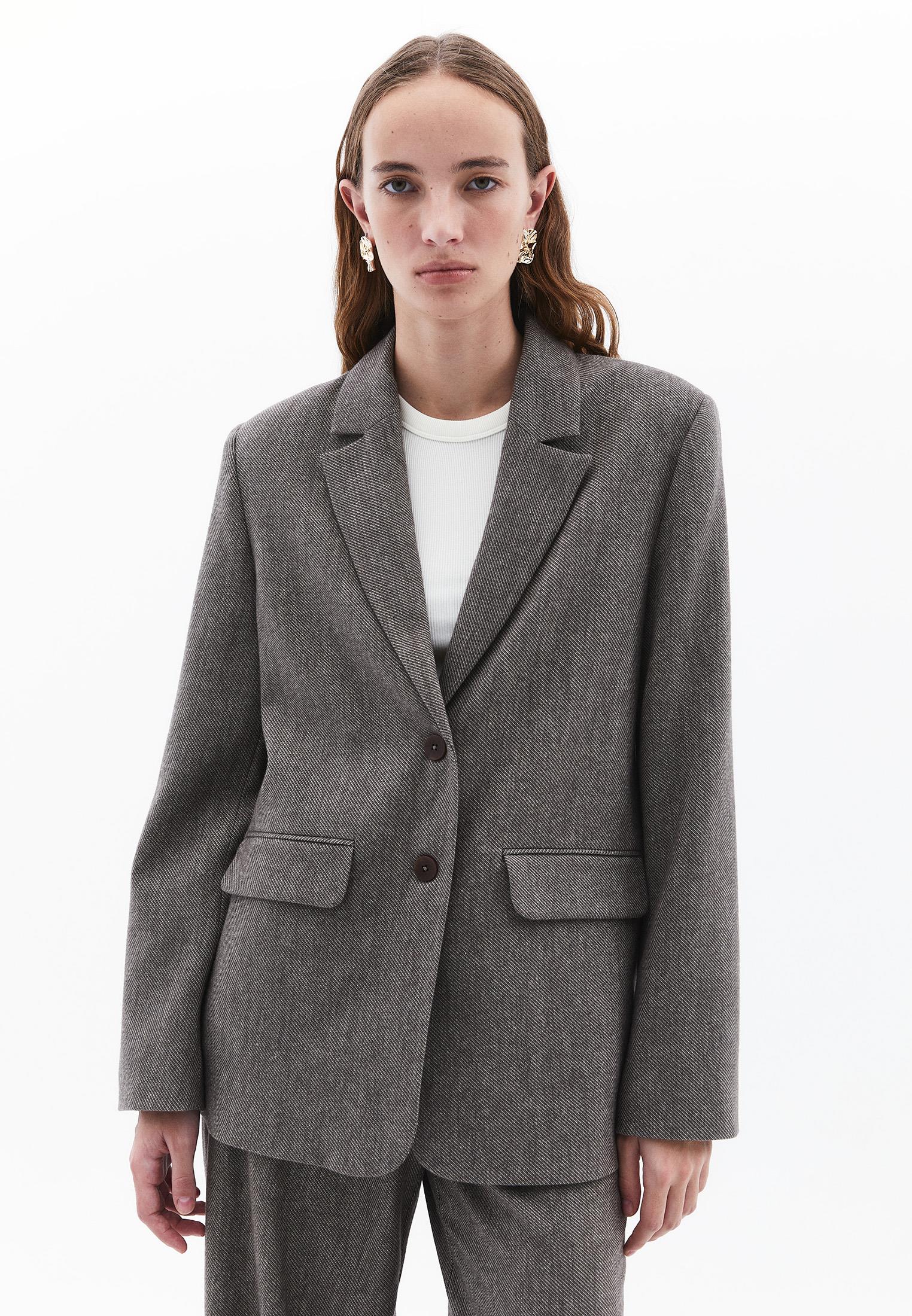 Oversize Blazer Jacket With Button Details - FALCON