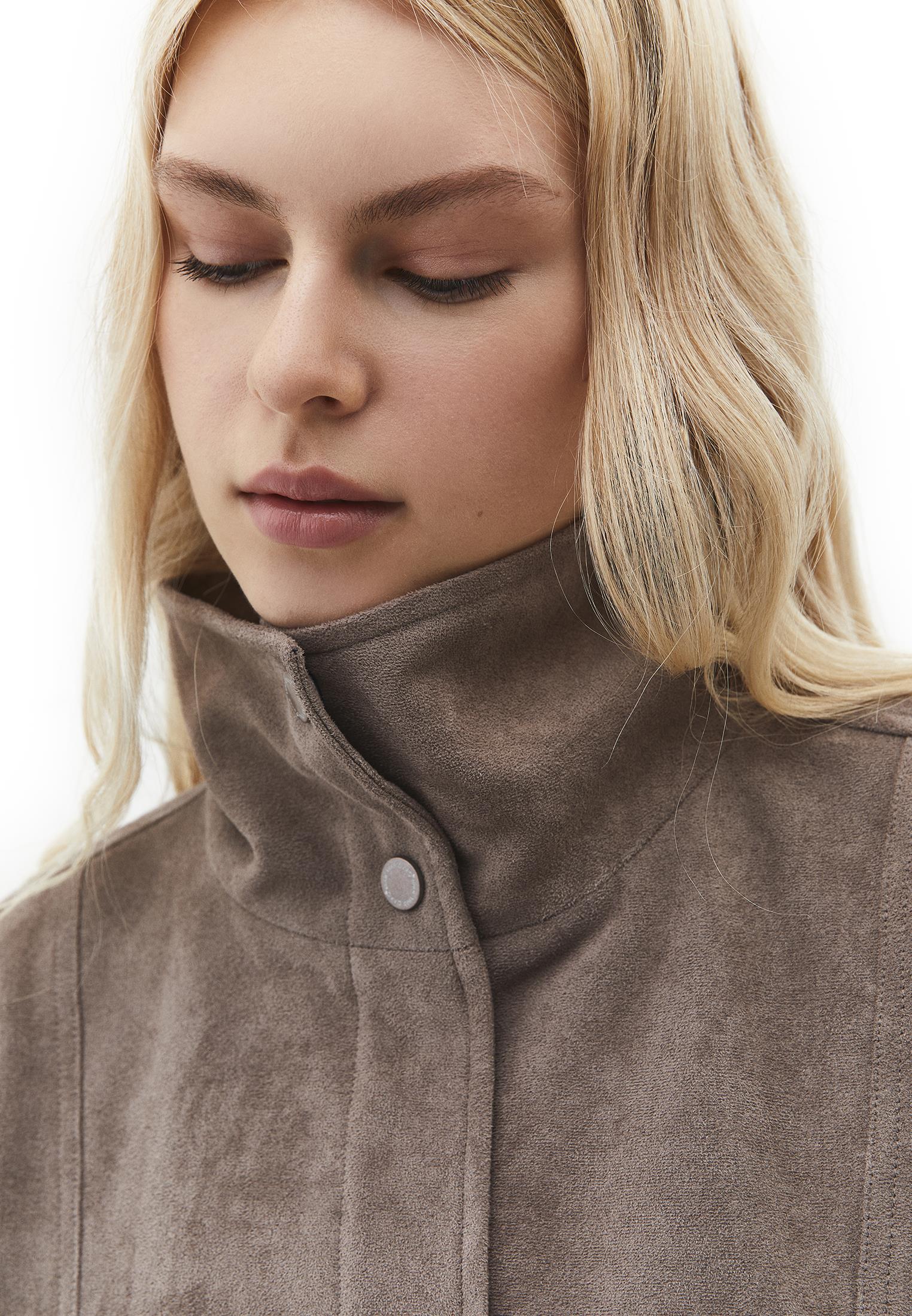 High Neck Pleated Oversize Jacket - FALCON