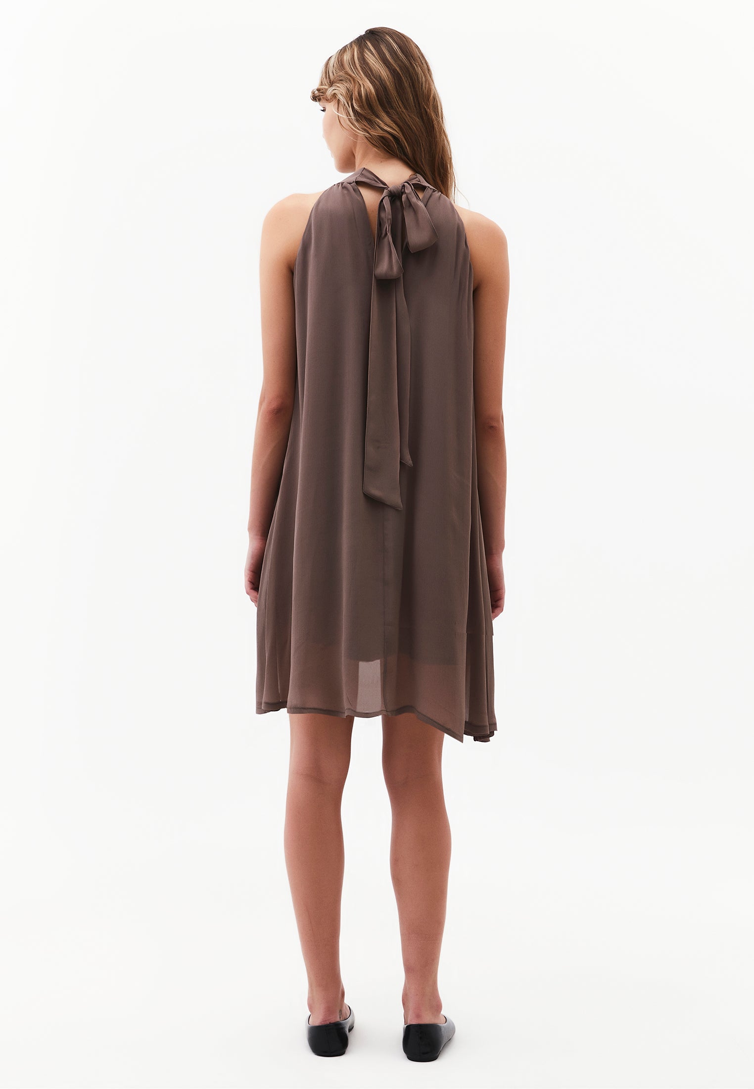 Halterneck Tie Short Women's Dress - FALCON