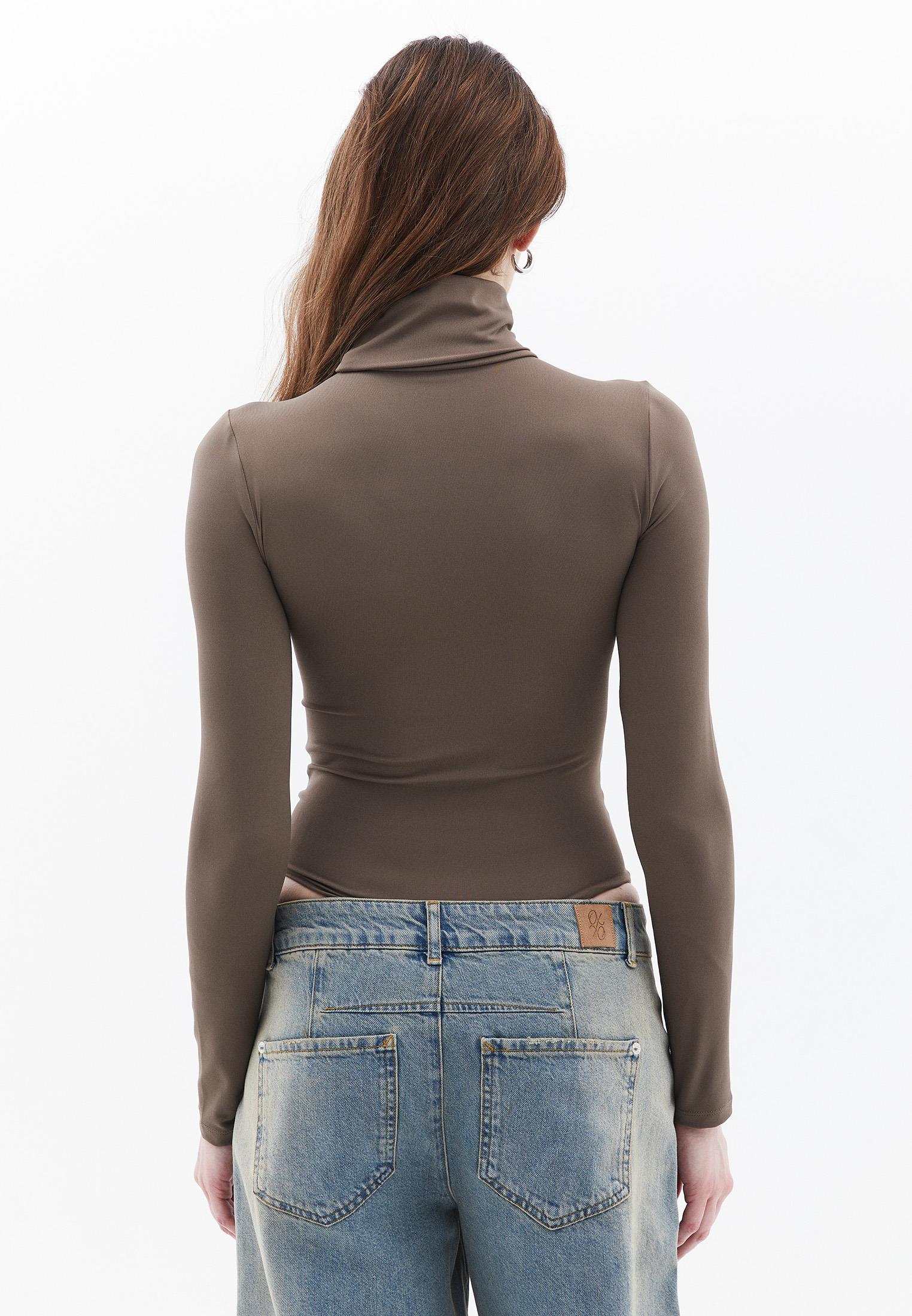 Turtleneck Long Sleeve Bodysuit - FALCON