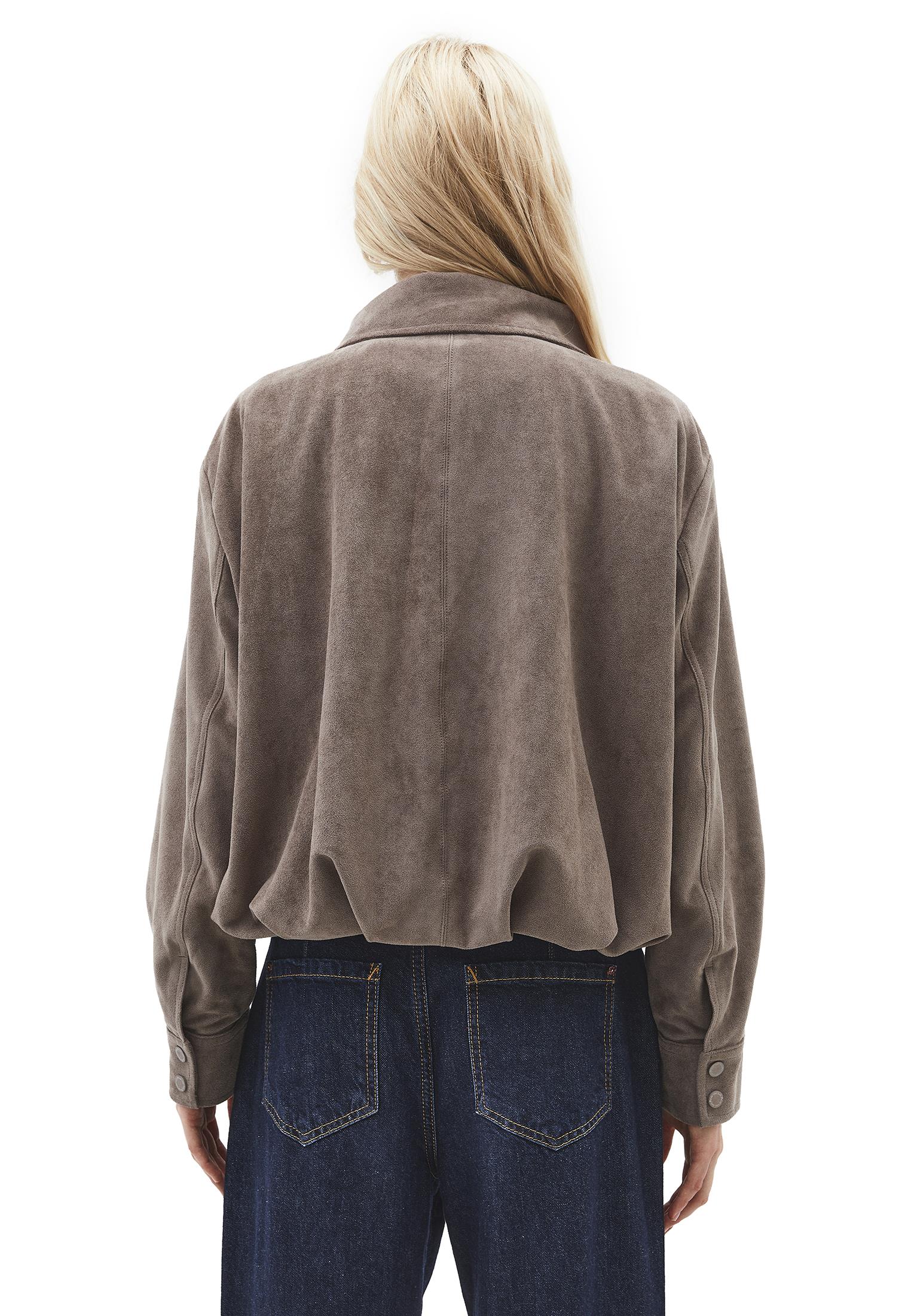 High Neck Pleated Oversize Jacket - FALCON