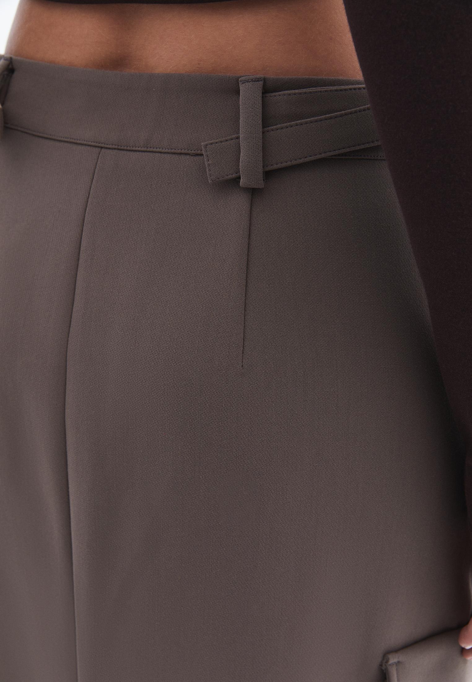 Long Slim High Waist Skirt With Pocket Details - FALCON