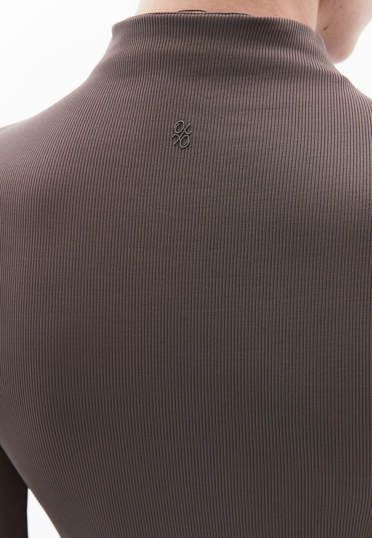 High Neck Long Sleeve Cropped T-Shirt - FALCON