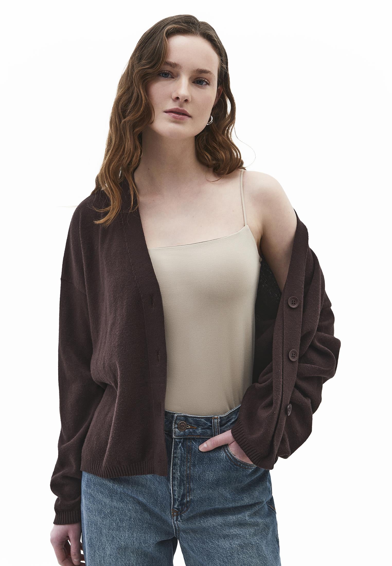 Wide Neck Tank Top - FEATHER GRAY