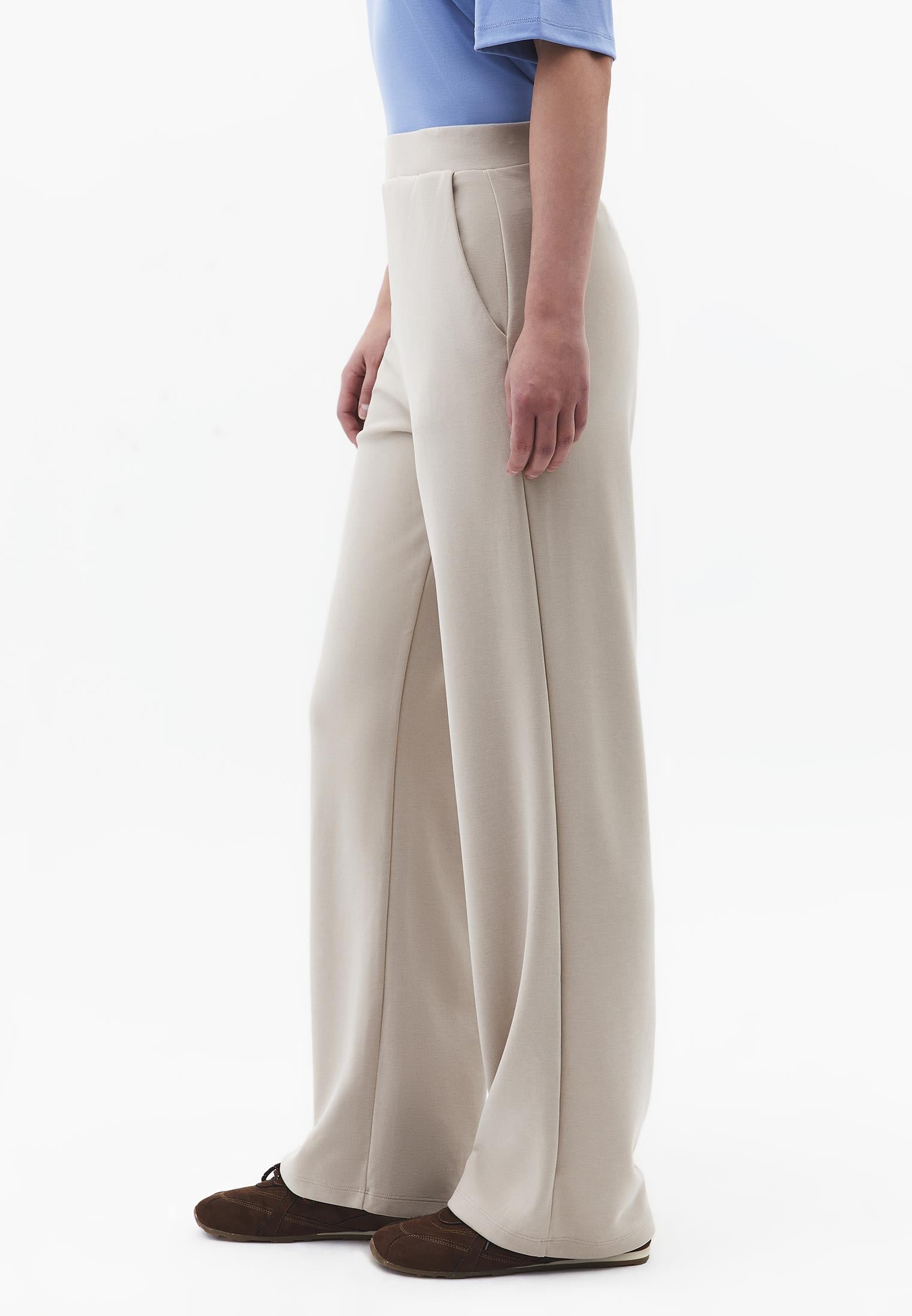 Straight Leg High Waist Sweatpant - FEATHER GRAY