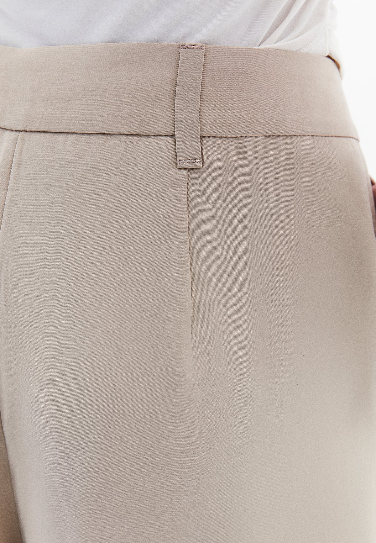 Pleated Culotte Pants - FEATHER GRAY