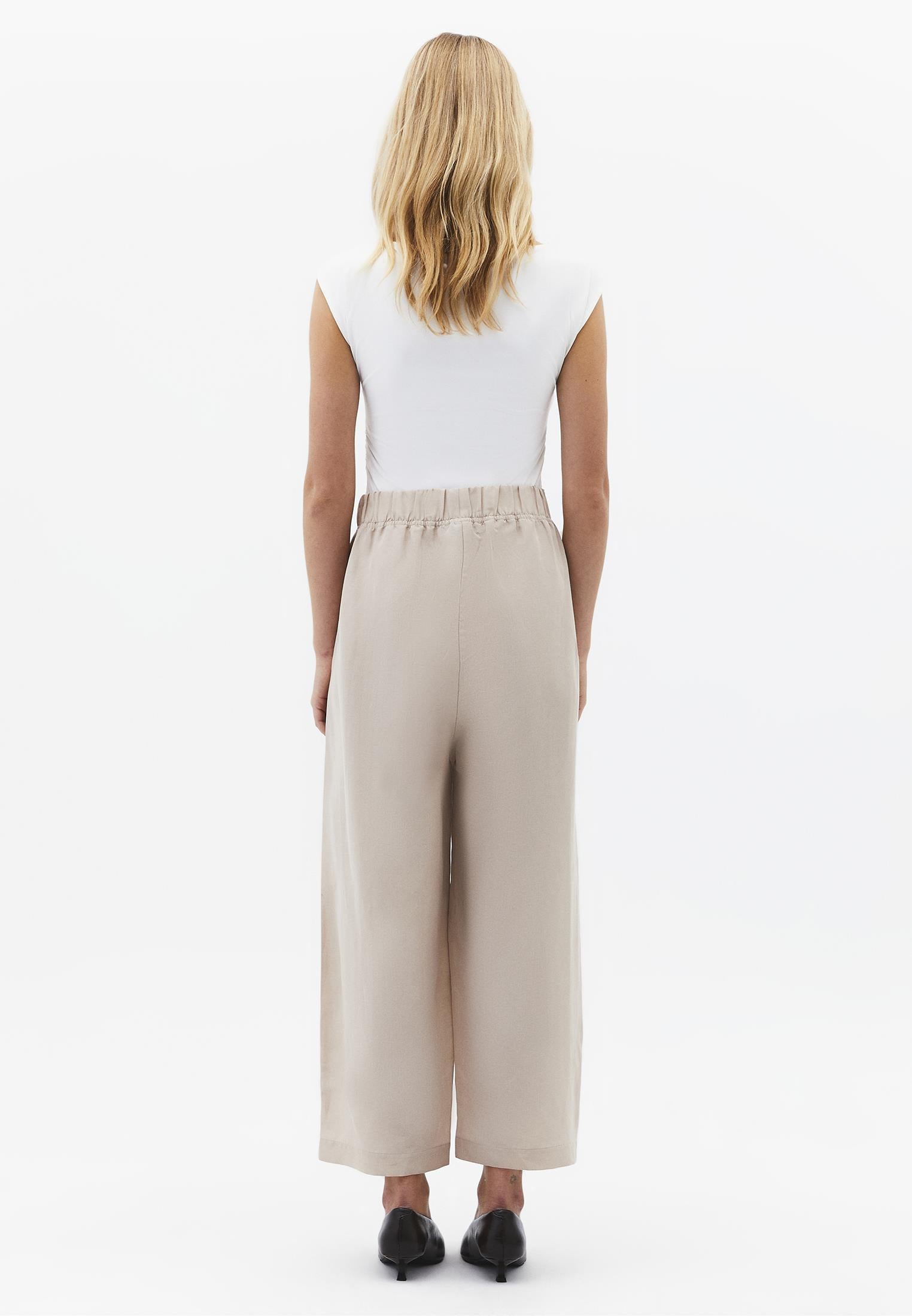 High Waist Carrot Leg Balloon Pants - FEATHER GRAY
