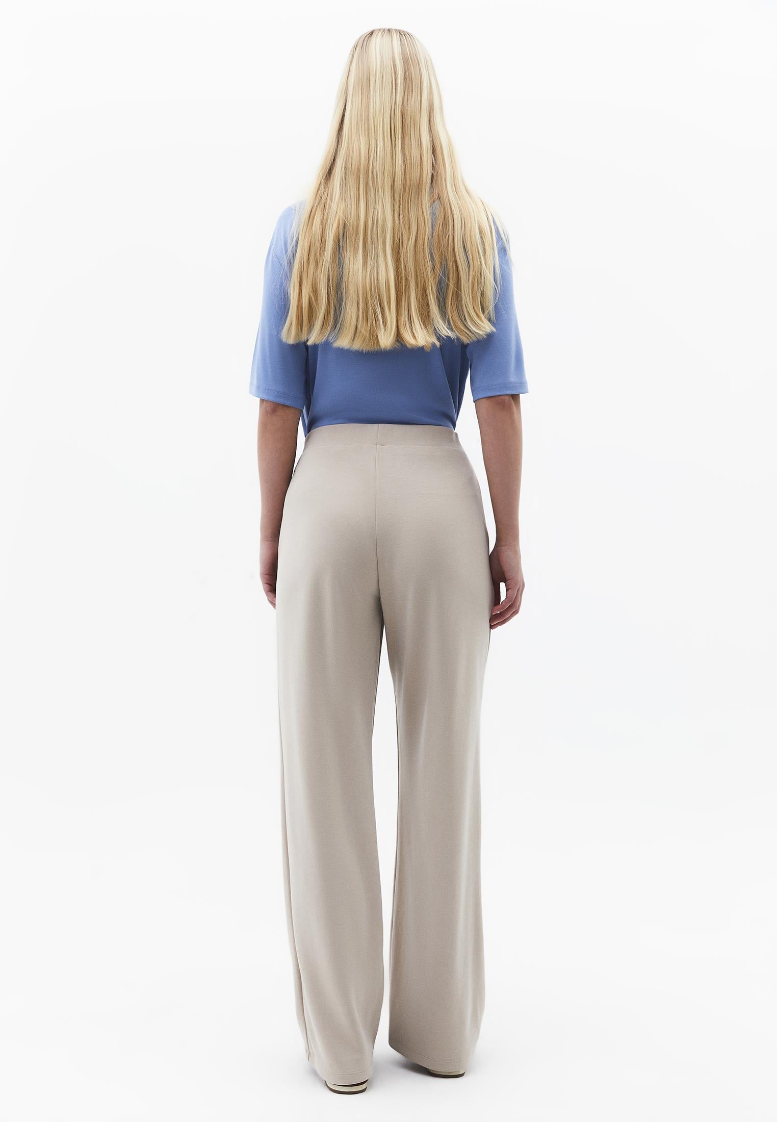 Straight Leg High Waist Sweatpant - FEATHER GRAY