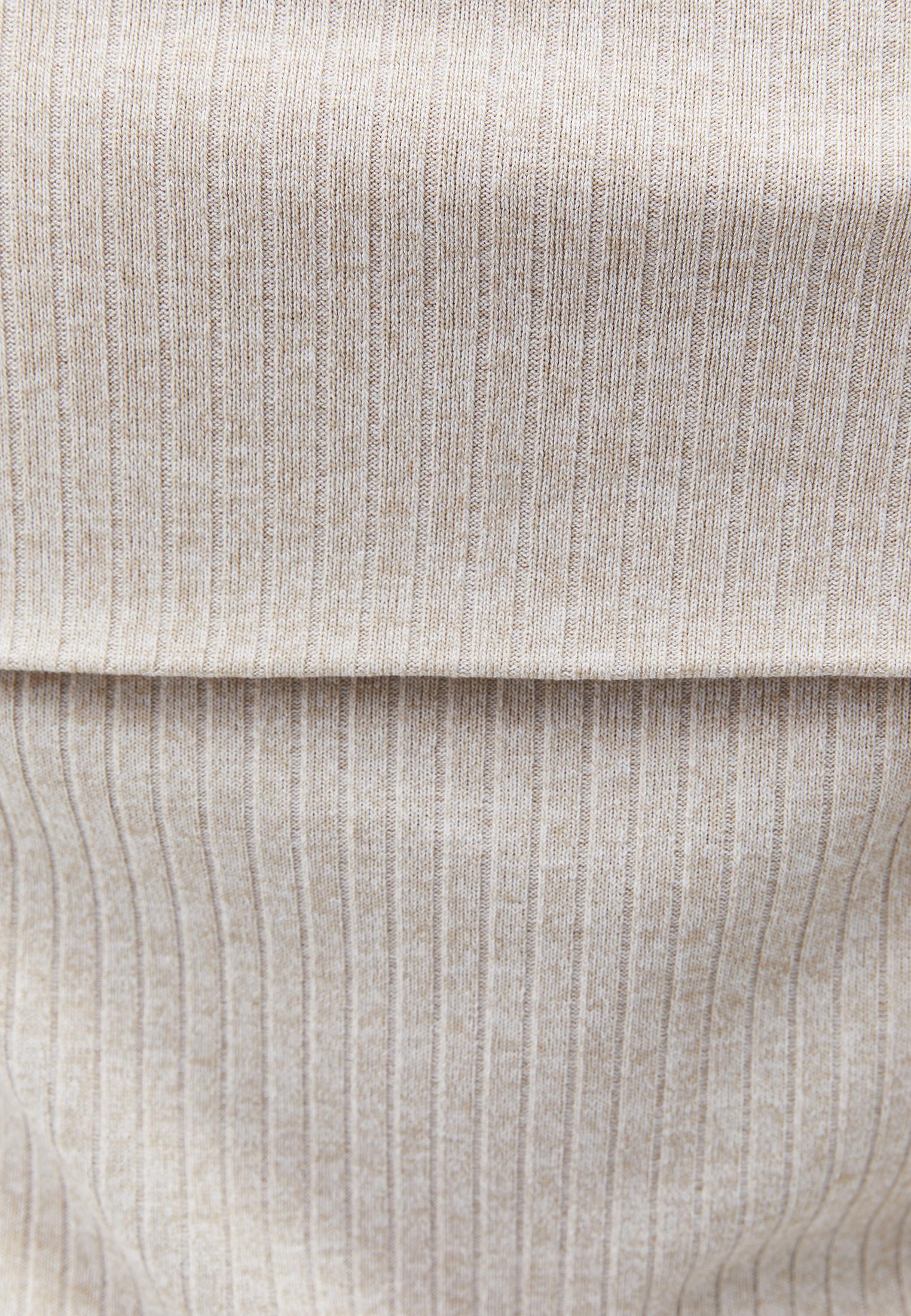Drop Shoulder Long Sleeve Knit Sweater - FEATHER GRAY